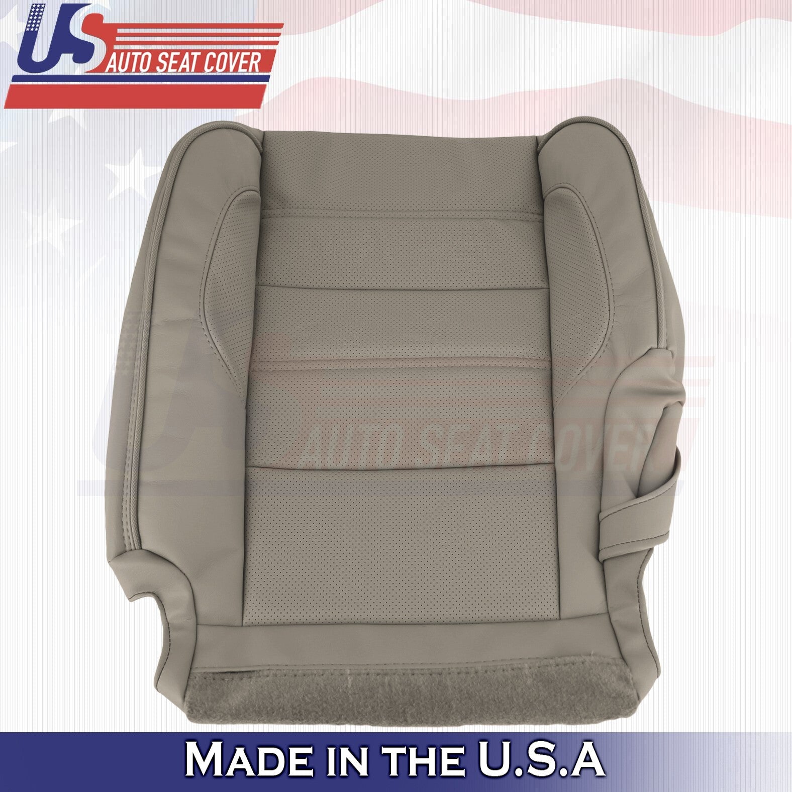 2015 For GMC Sierra Denali Rear Passenger Top & Bottom Leather Seat Covers Tan