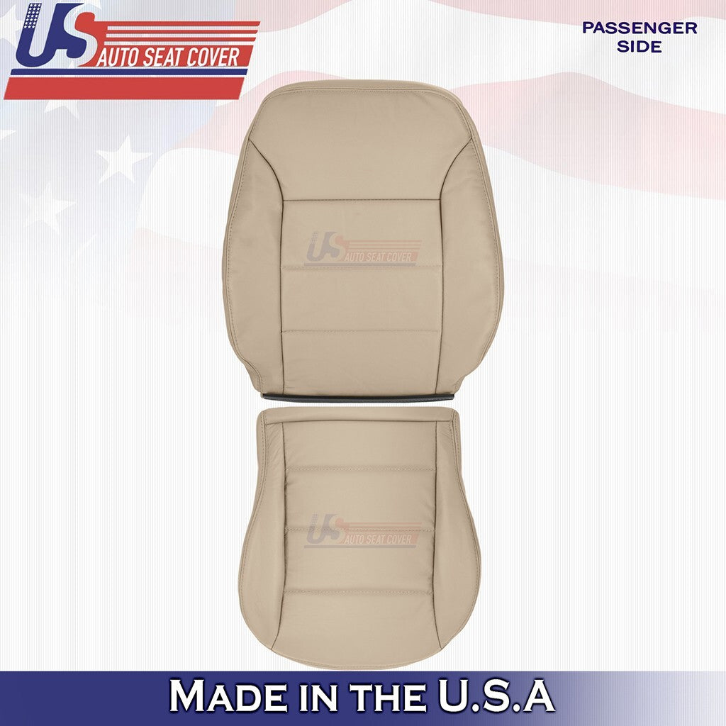 1999 to 2004 For Volkswagen Jetta Front Set Bottoms & Tops Leather Cover Beige