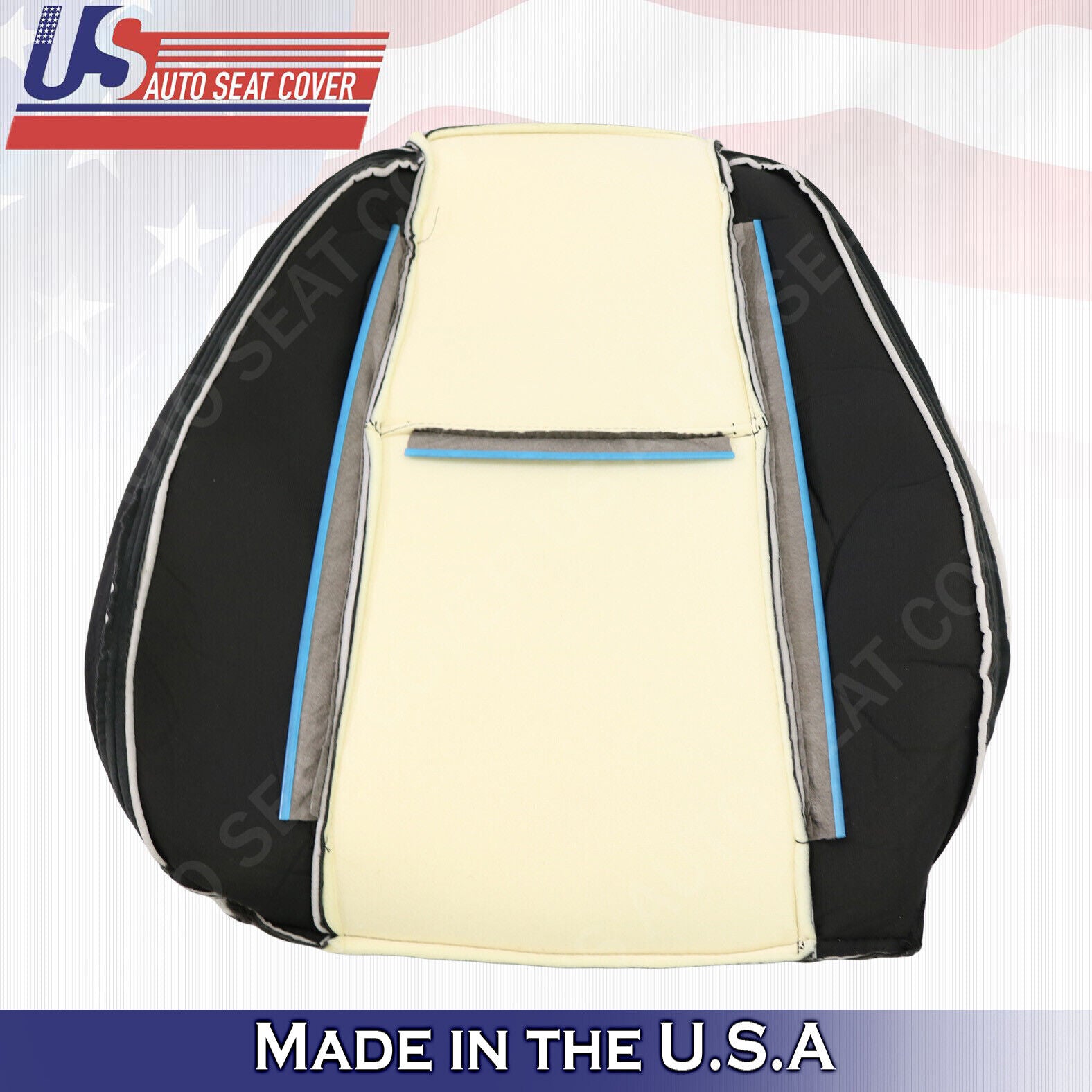 For 2007 2008 GMC Sierra 1500 2500HD 3500HD Front SET Cloth Seat Cover Black