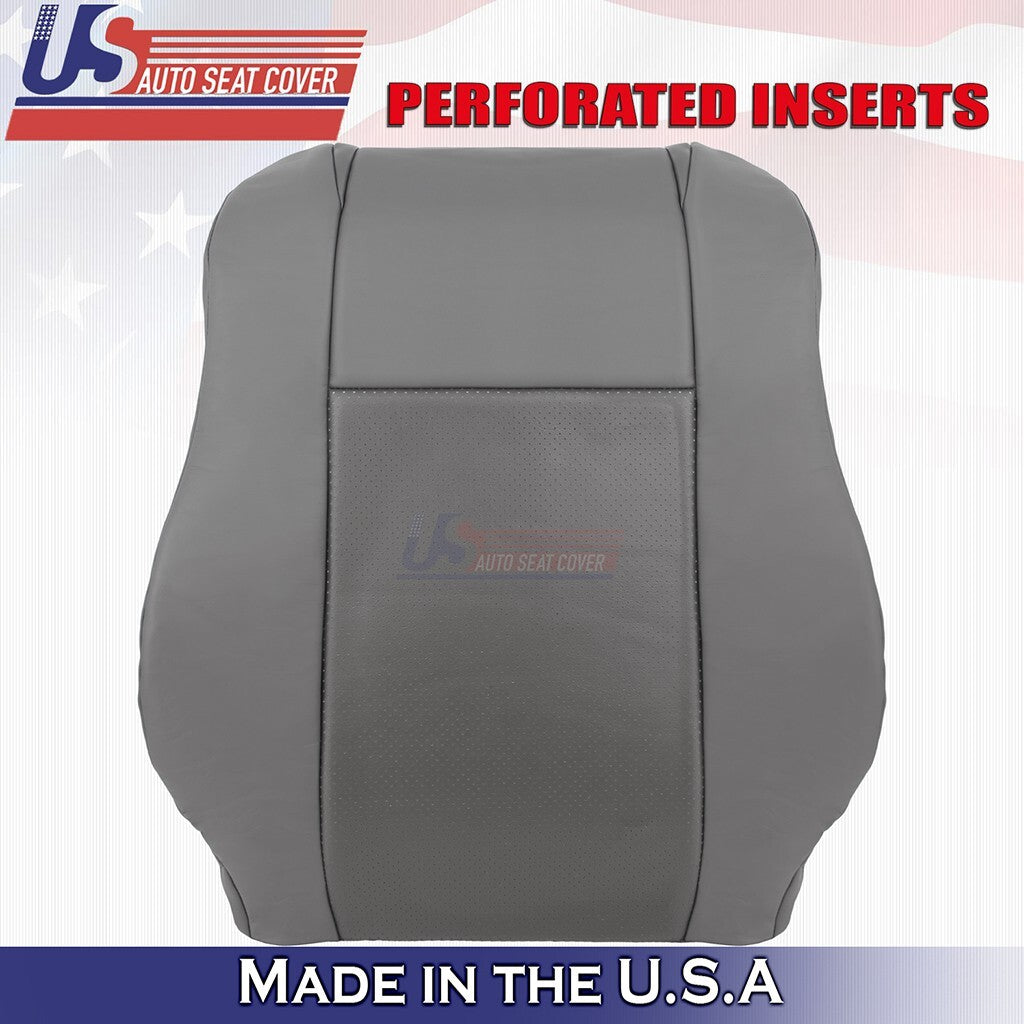 2005 to 2008 Fits Toyota Tacoma PASSENGER Side Top Leather Seat Cover Gray