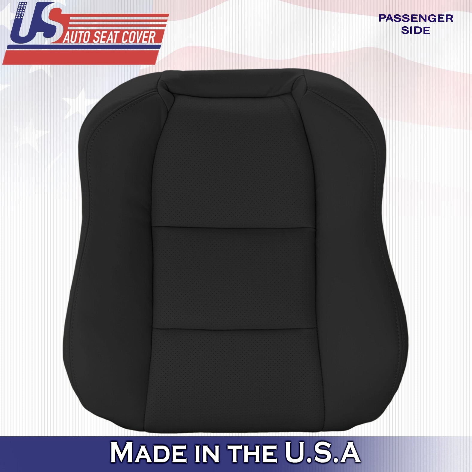 2004 Fits Acura TL Front Passenger Side Top Perforated Leather Seat Cover Black