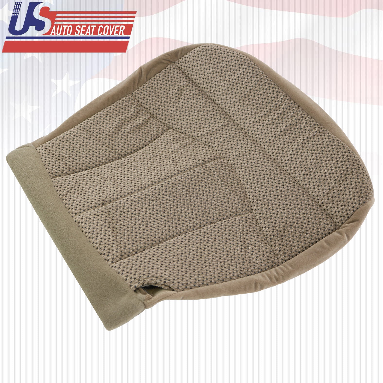 1999~2000 FORD F150 XLT DRIVER BOTTOM CLOTH SEAT COVER MEDIUM PARCHMENT TAN MH