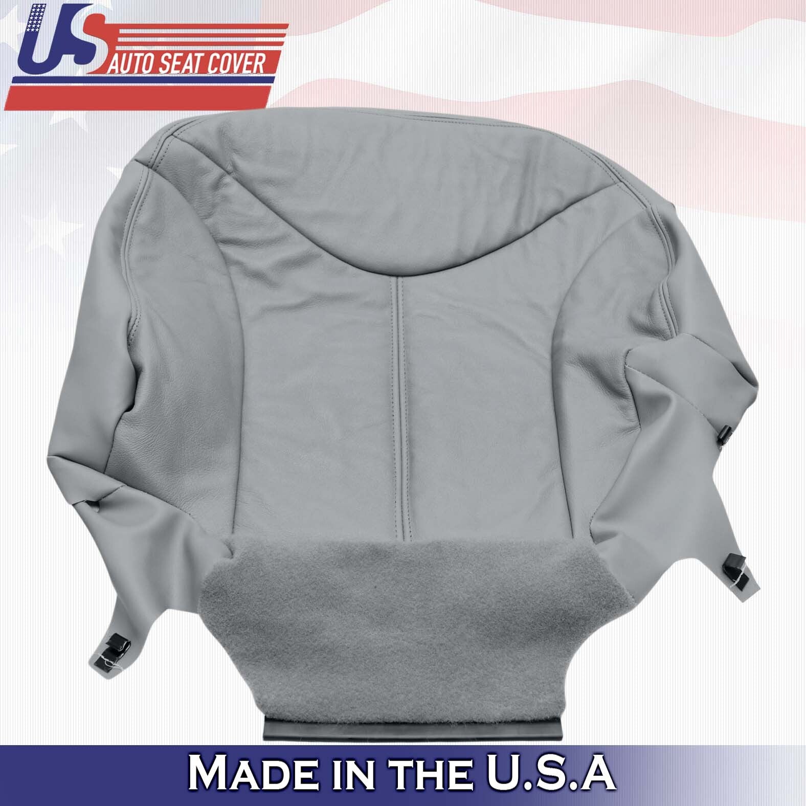 2001 2002 For GMC Yukon XL SLT SLE Driver Top & Bottom Leather Covers Gray
