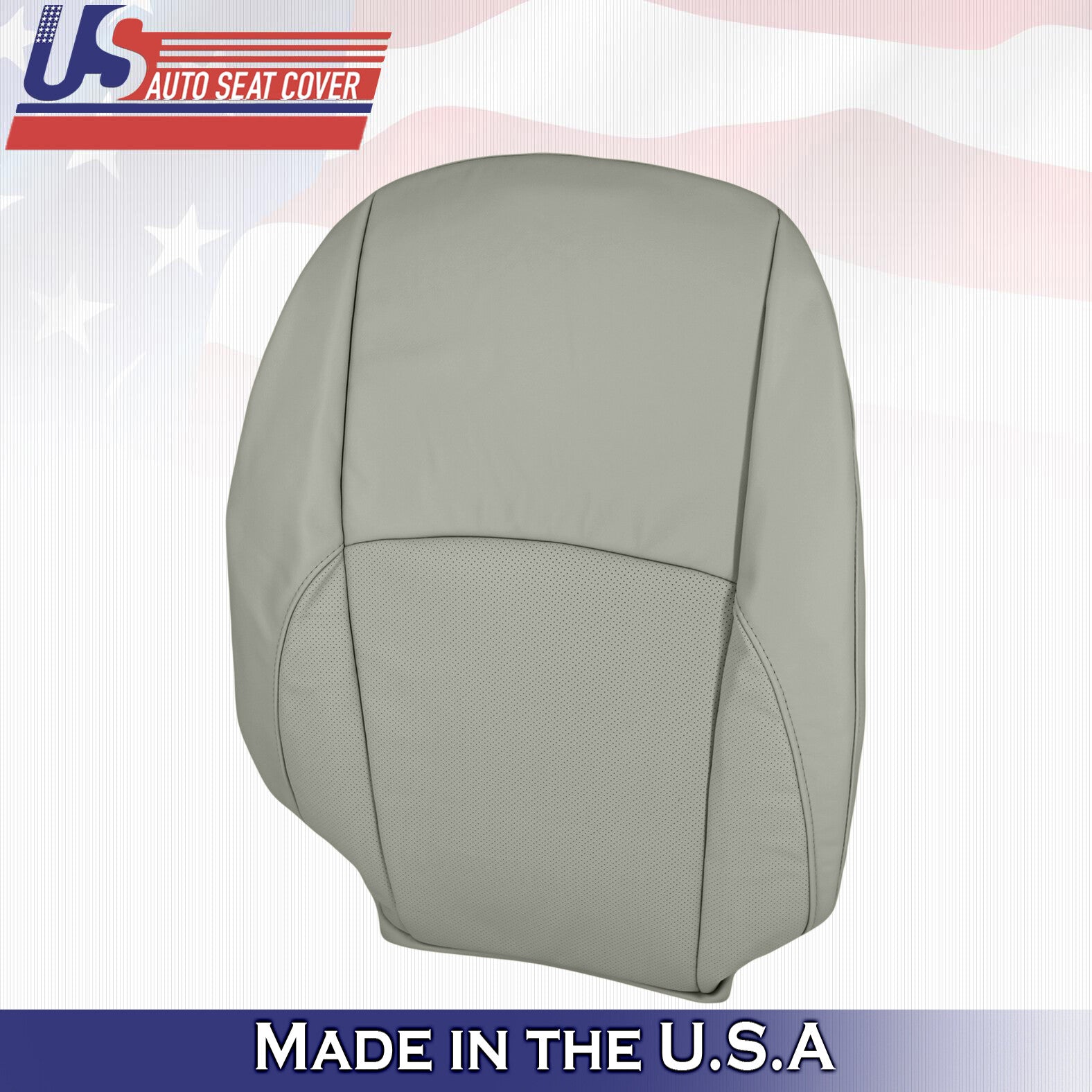 2012 For Lexus ES350 Passenger Side Top Perforated Leather Seat Cover Gray