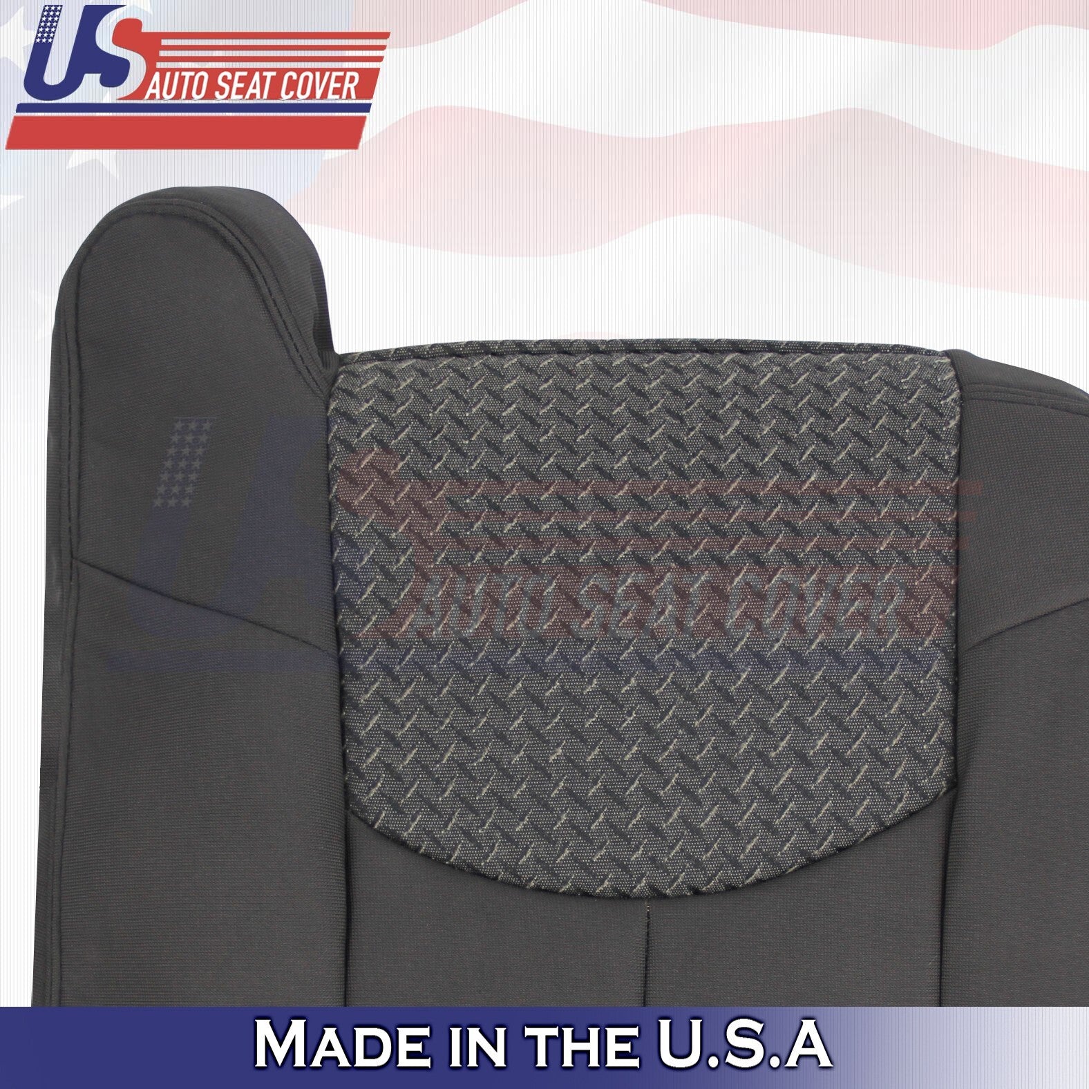 2002 FOR Chevy Avalanche Passenger Bottom & Top Cloth Seat Cover Dark Gray