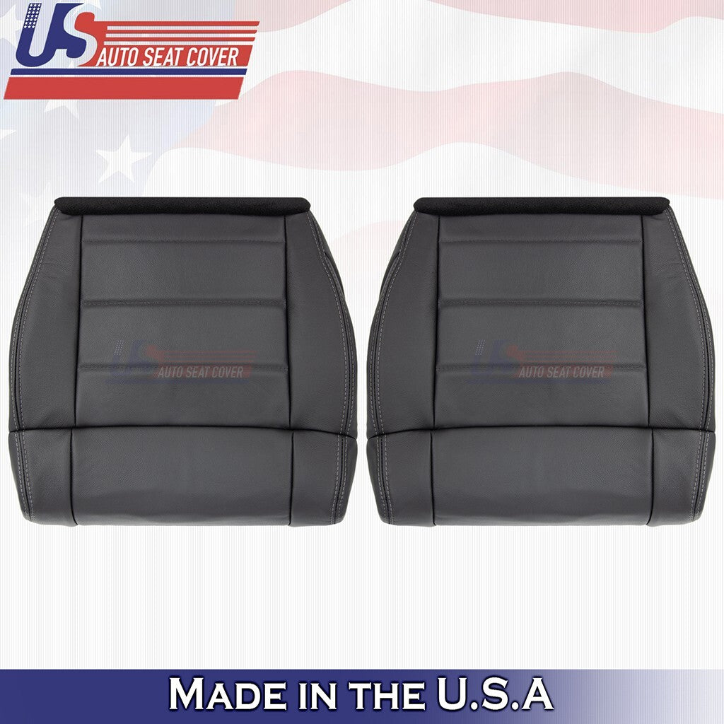 2008 to 2012 Fits Jeep Wrangler Front Set Bottoms Leather Seat Cover Black