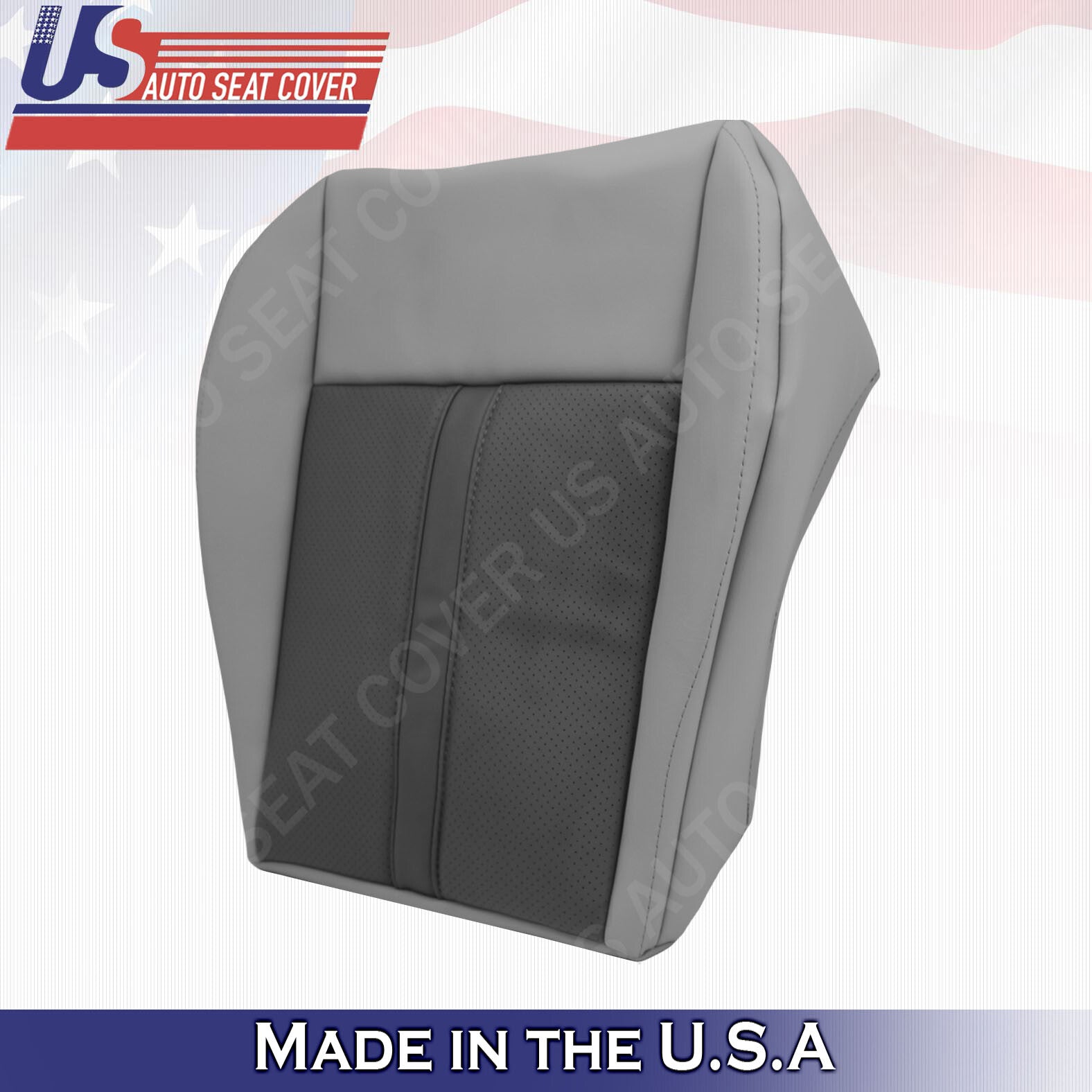 2005 2006 2007 For Jeep Grand Cherokee Passenger Bottom Leather Cover 2Tone Gray
