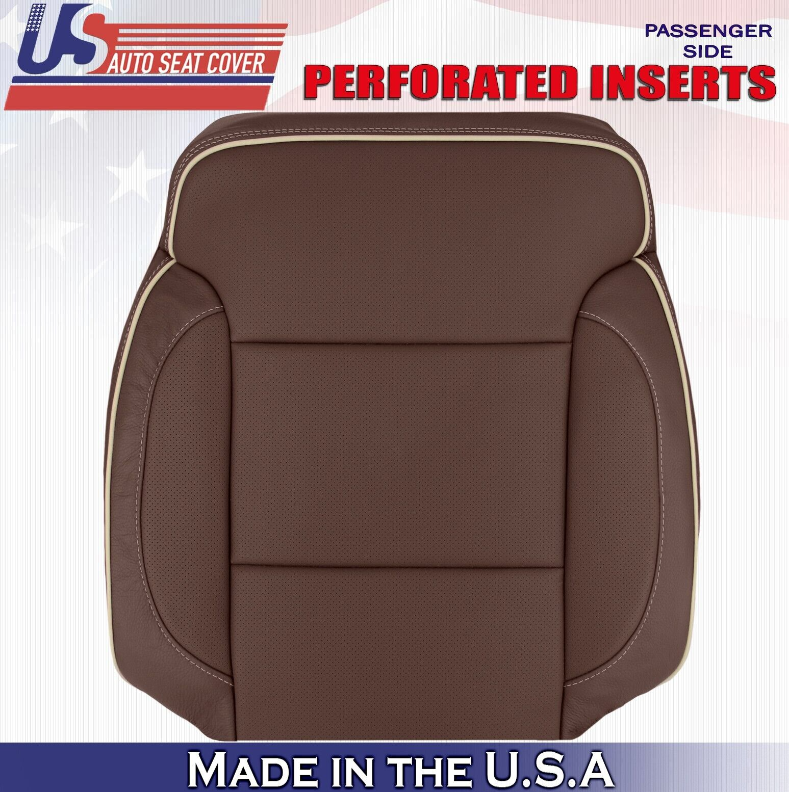 2015 For Chevy Silverado High Country Driver Passenger Top Leather Covers Brown
