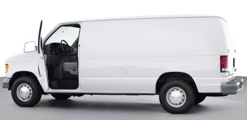 2004 to 2008 Ford E250 Van Passenger Bottom Perforated Vinyl Seat GRAY