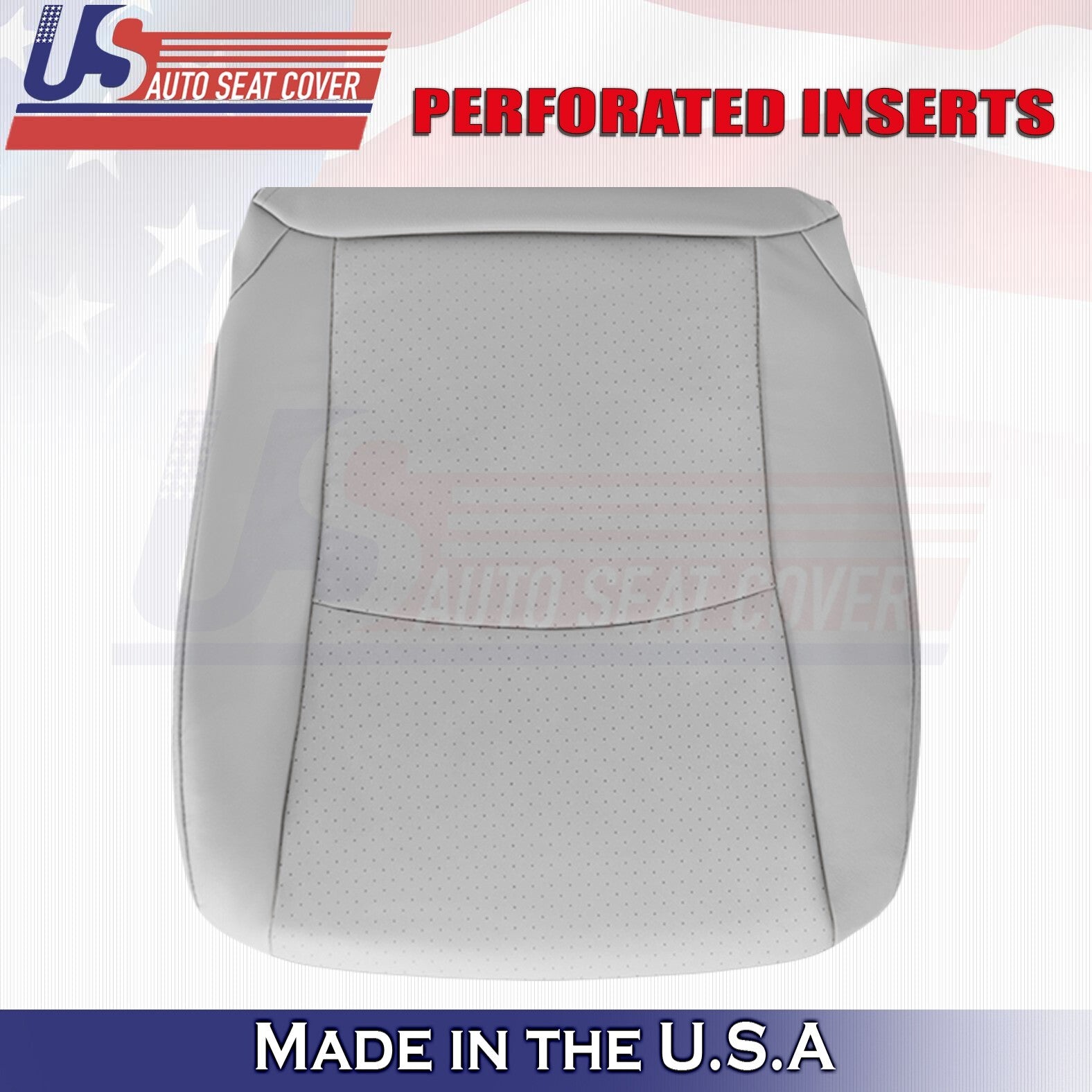 2006 2007 For Toyota Highlander 2x Top & 2x Bottom Perf Leather Seat Covers Gray