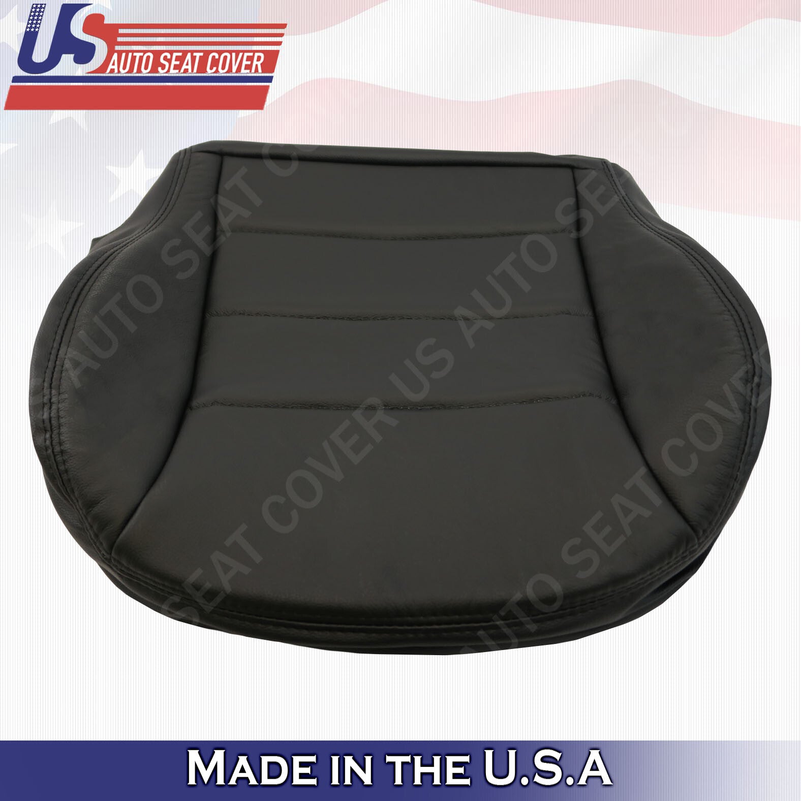 1999 to 2004 Volkswagen Jetta Front Driver Bottom Leather Seat Cover In Black