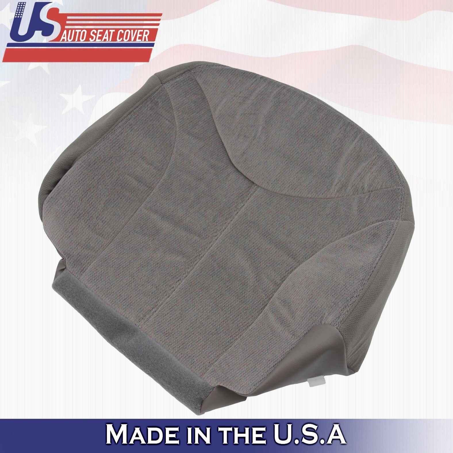 1999 2000 2001 2002 For GMC Yukon Driver &Passenger Bottom Cloth Seat Cover Gray