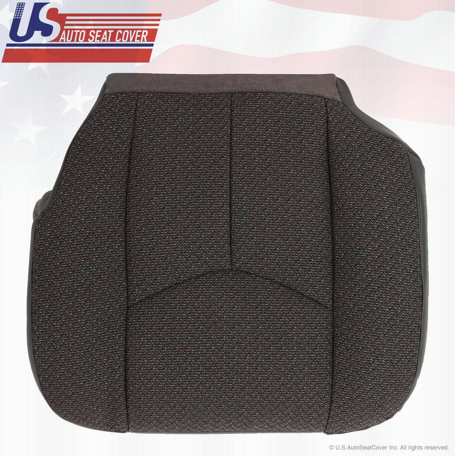 2003 to 2007 For GMC Sierra Driver & Passenger Bottom Cloth Seat Cover Dark Gray