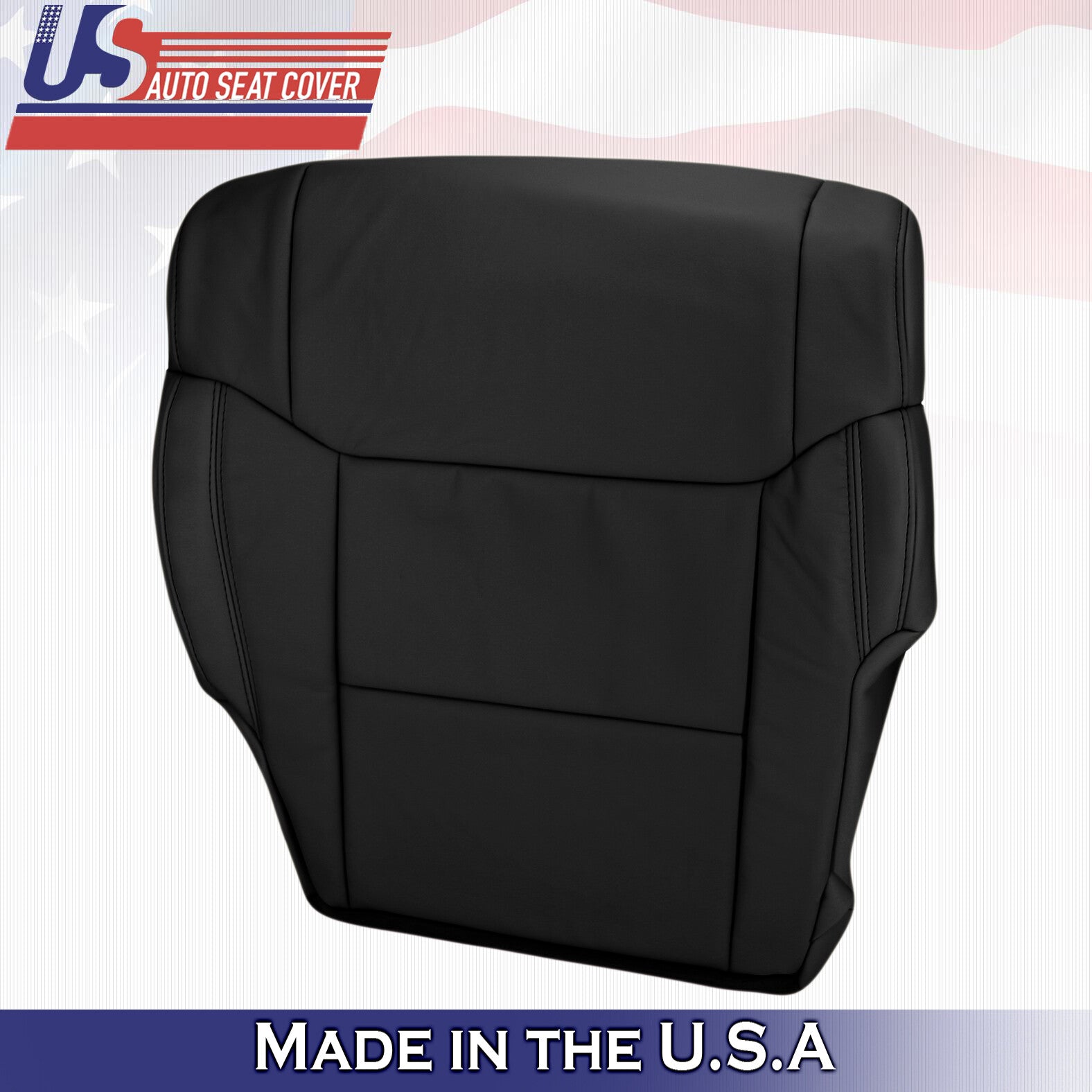 For 2014 - 2018 Toyota Tundra Driver Bottom Replacement Leather Seat Cover Black