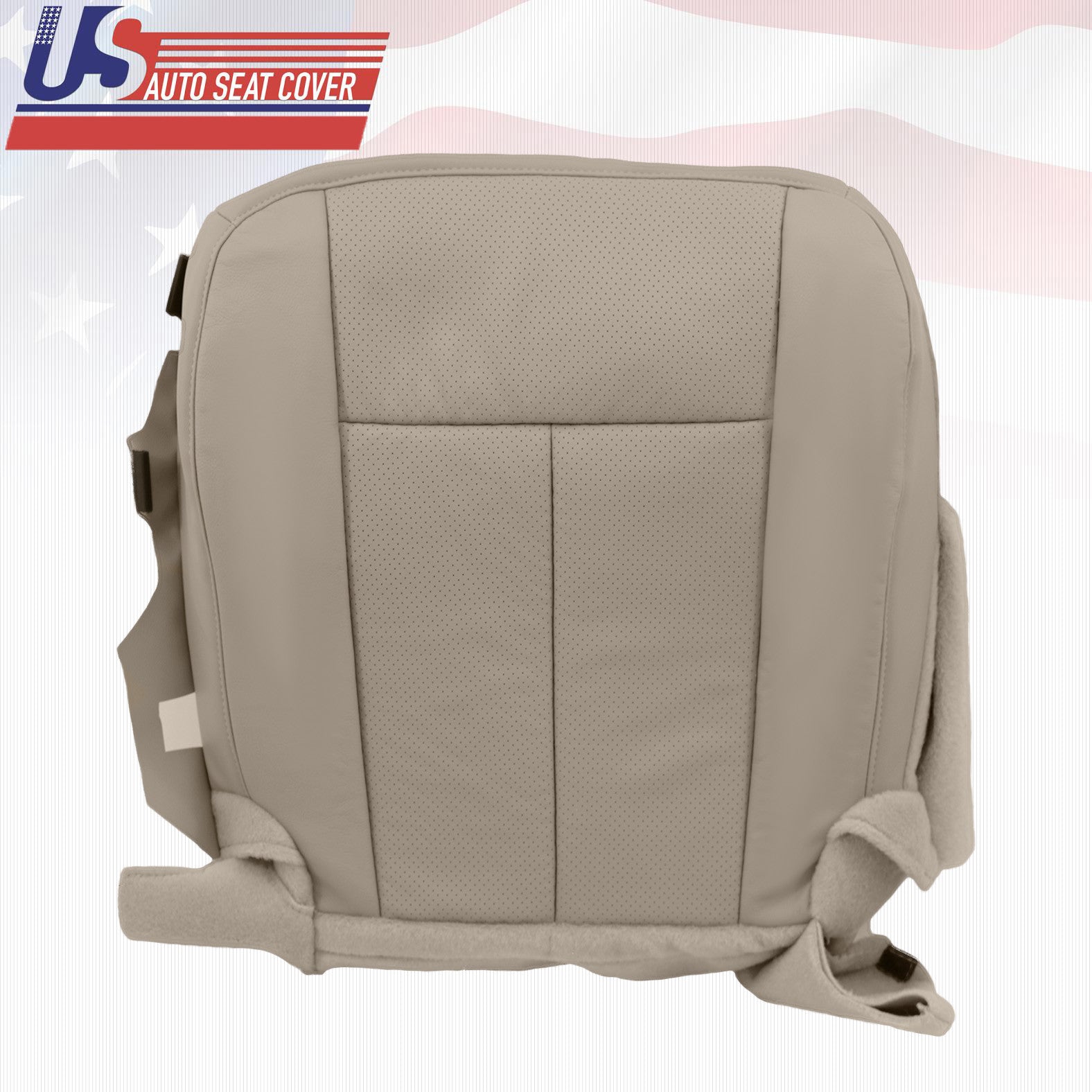 2011 2012 Ford Expedition Driver and Passenger Bottom Leather Seat Cover Gray