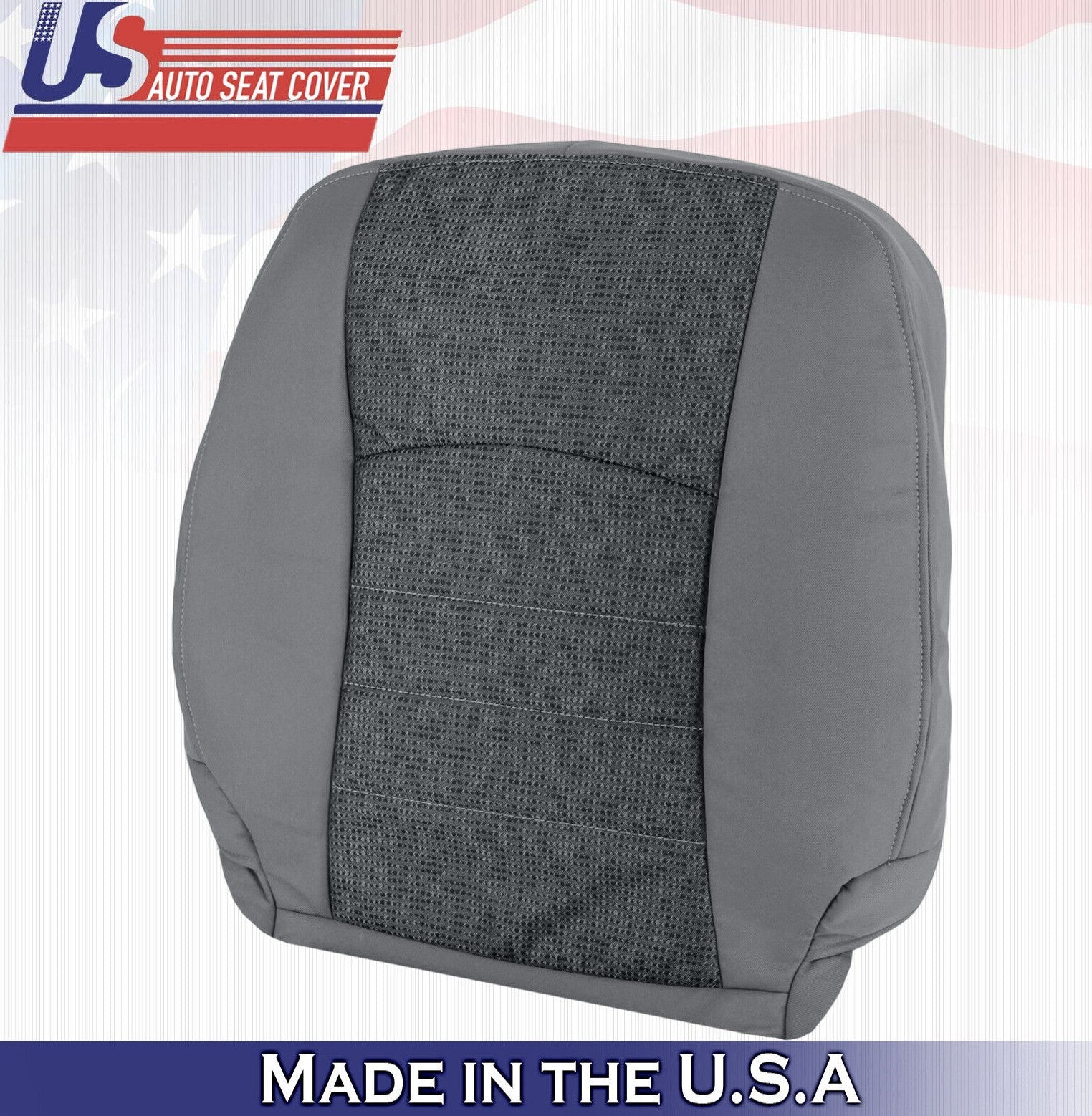 2013 to 2018 For Dodge Ram 1500 SLT Driver Side Top Cloth Seat Cover Gray