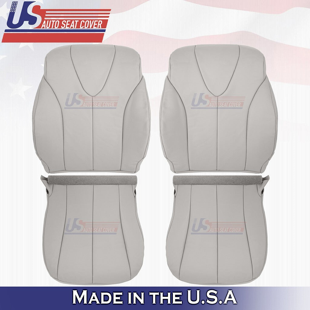 2007 to 2011 For Toyota Camry Driver &Passenger Tops &Bottoms Leather Cover Gray