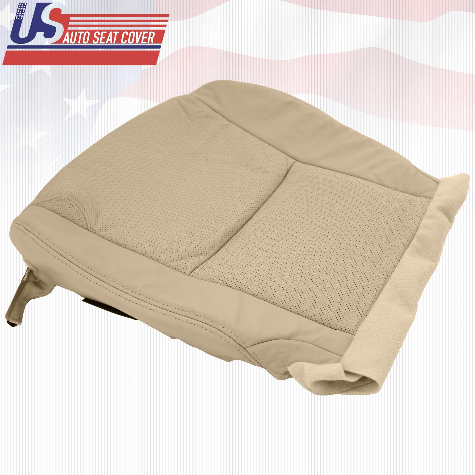 Fits 2006 Lexus GS430 Driver Bottom Leather Perforated Seat Cover in Color Tan