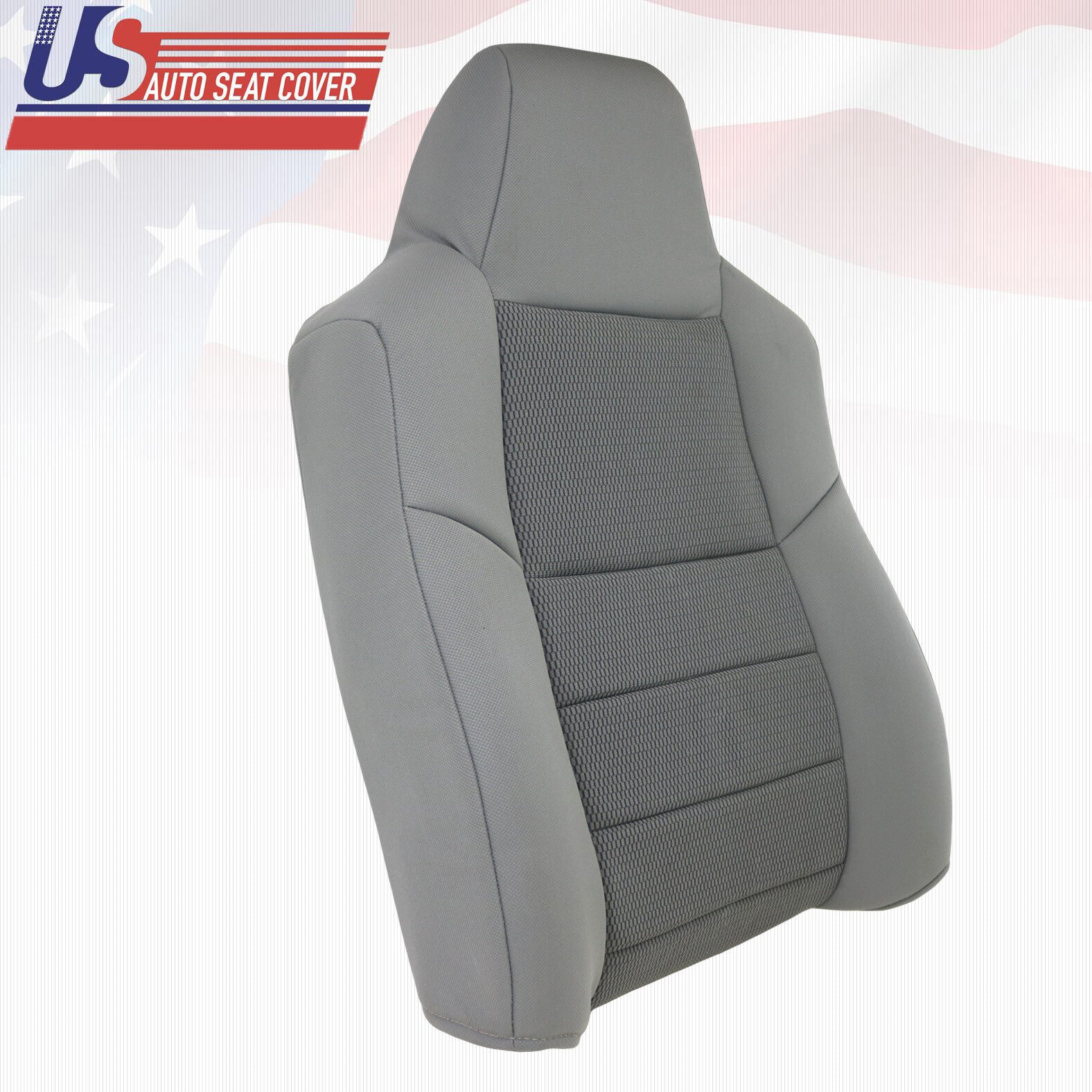 Fits 2003-2005 Ford F250 F350 Passenger Upper Cloth Seat Cover Med Flint Gray