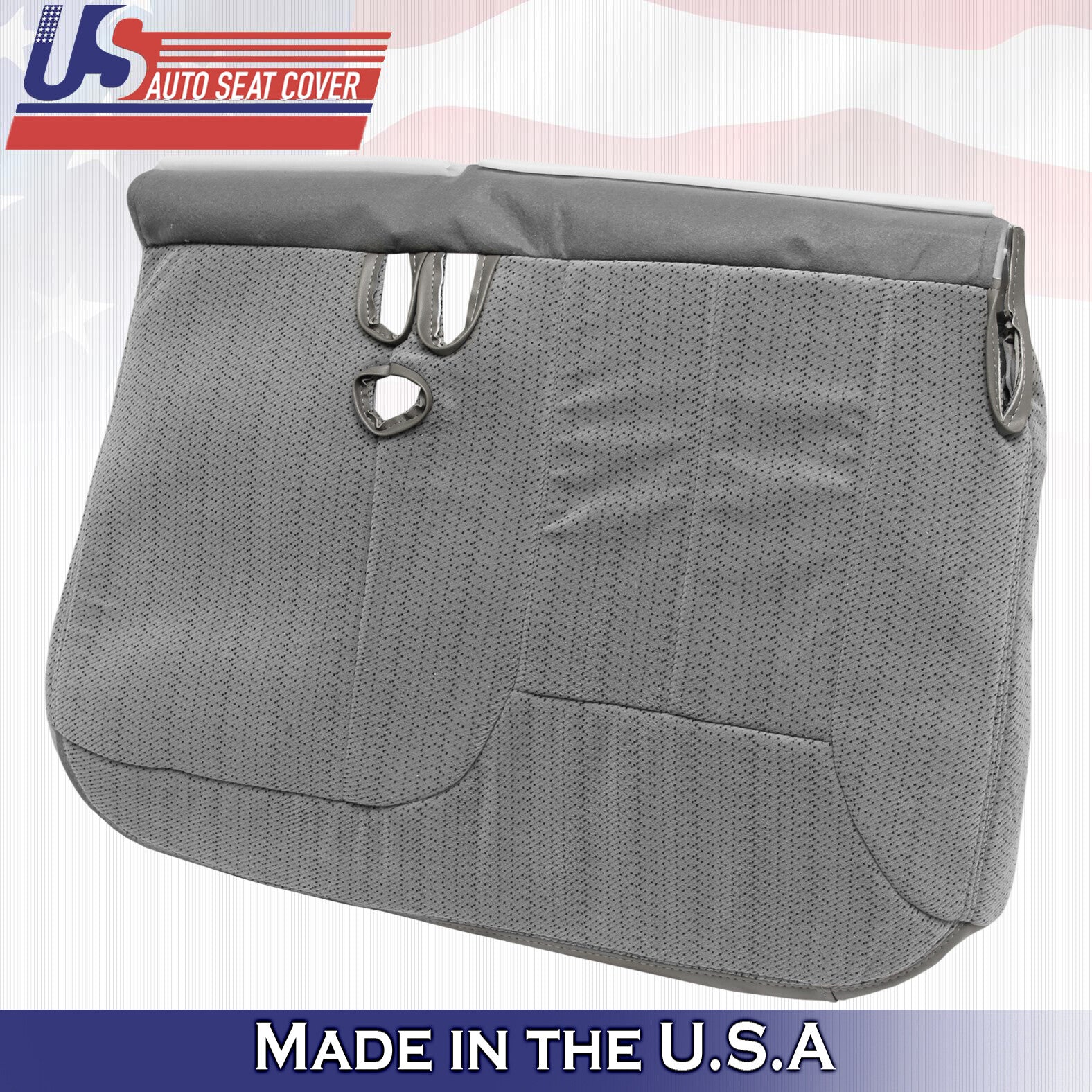 1995 to 1999 For Chevy Silverado Split Bench Bottom Cloth Seat Cover in Gray