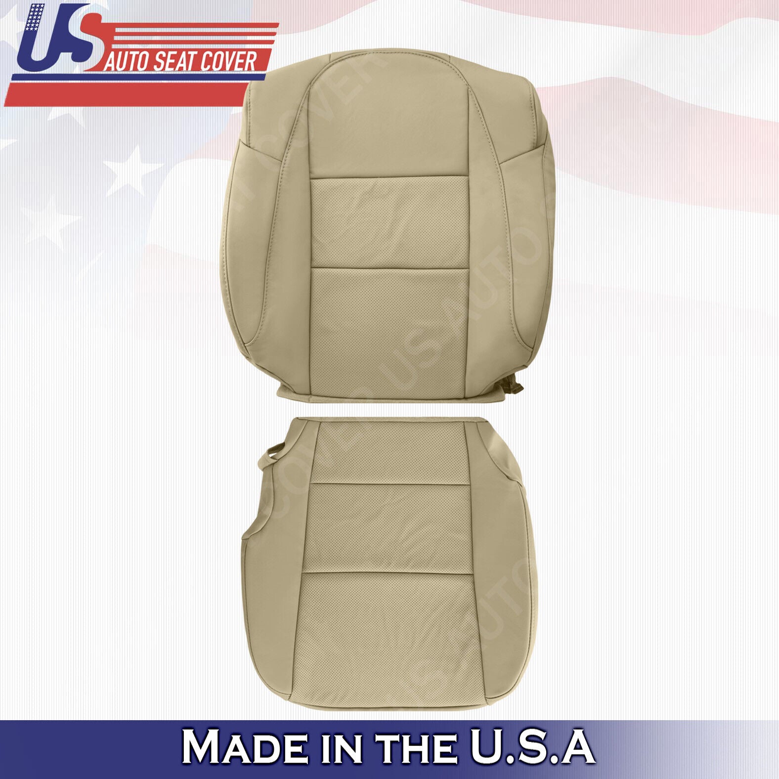 Fits 2013 to 2018 Acura RDX PERFORATED LEATHER SEAT COVERS TAN Driver Passenger