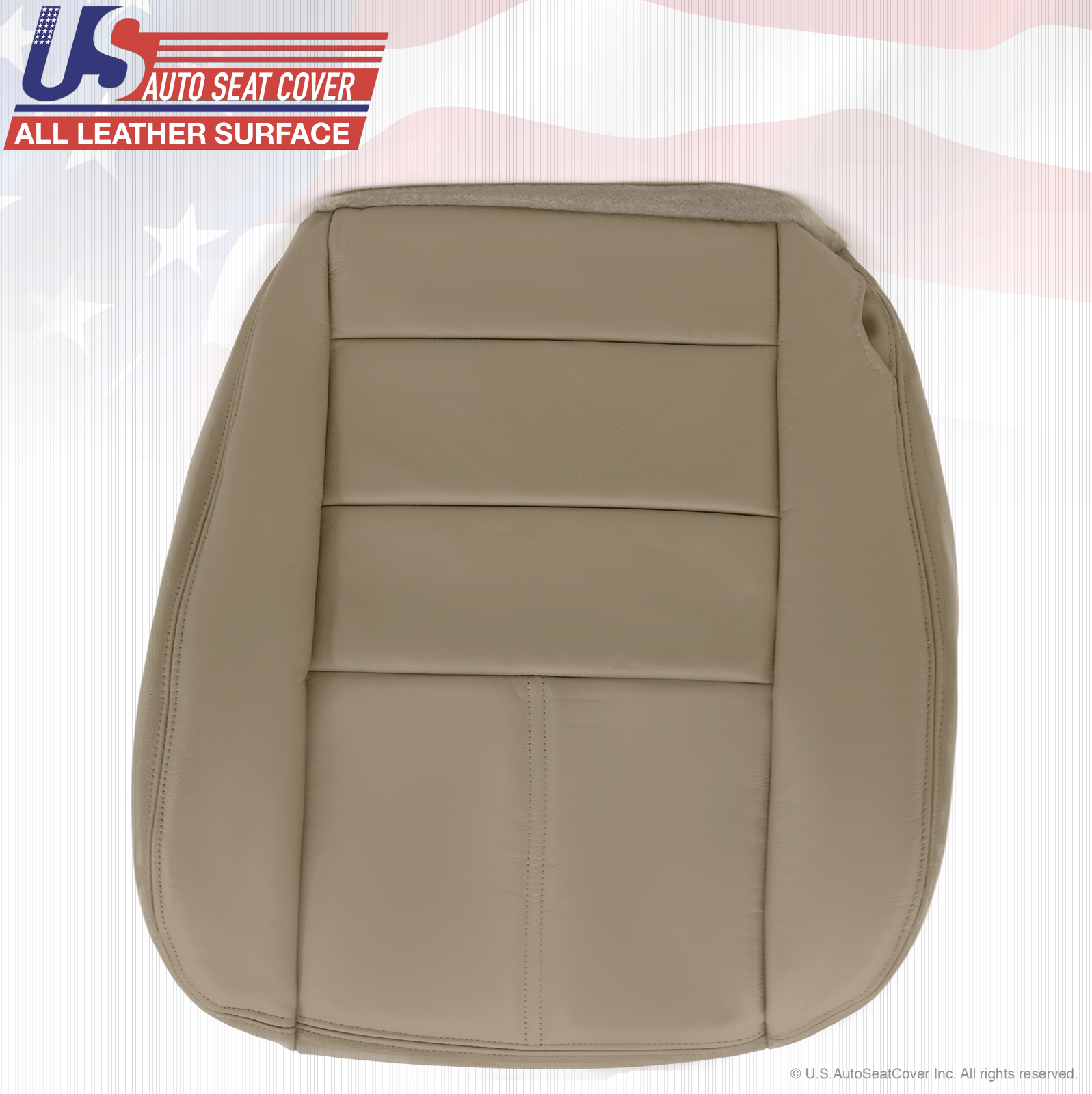 2010 Ford F250 F350 Lariat Driver & Passenger Bottom Leather Seat Cover Tan