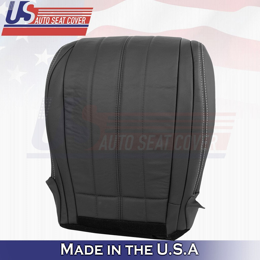 2014 For Infiniti QX70 Passenger Side Bottom Genuine Leather Seat Cover Black
