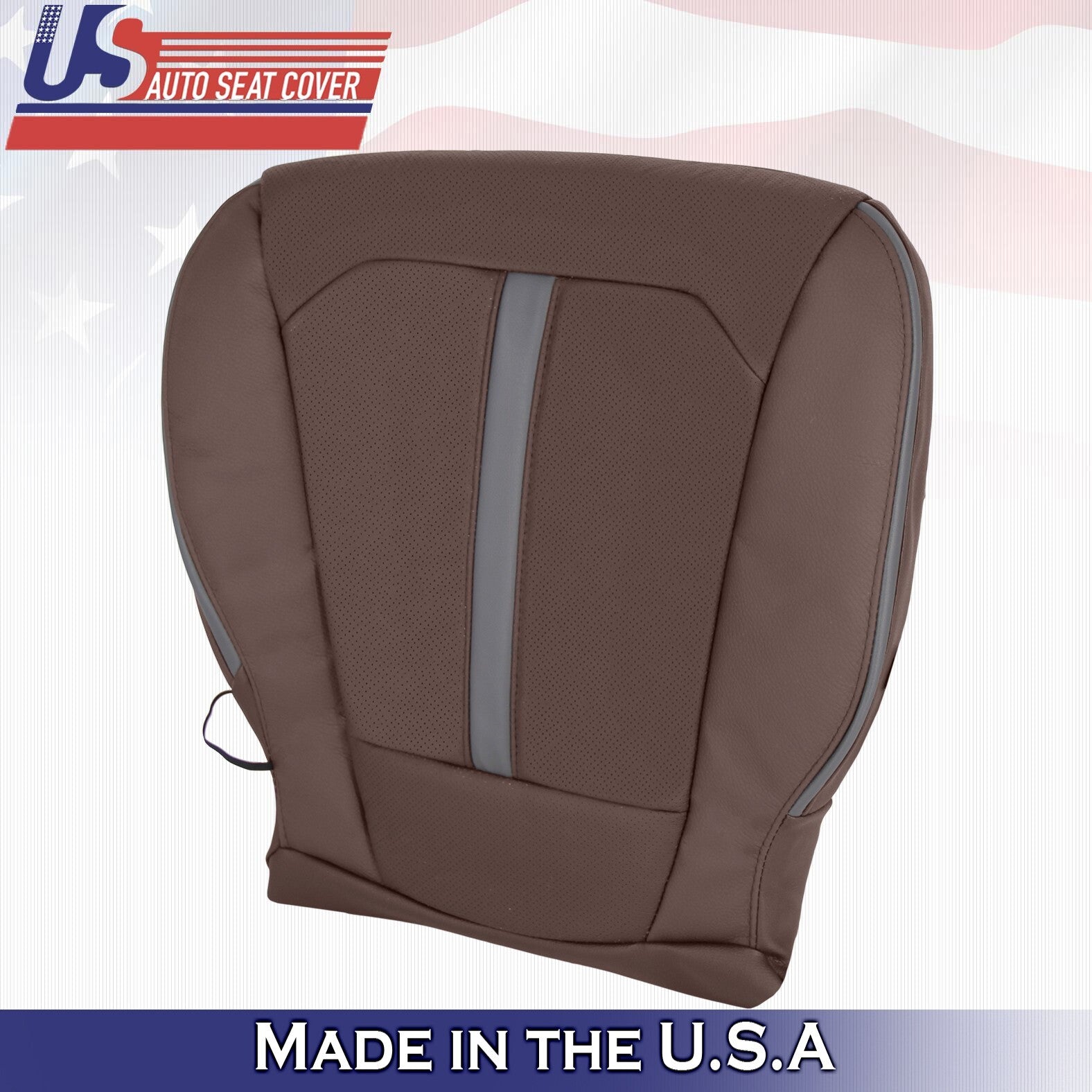 2015 to 2020 For Ford F150 Platinum Passenger Bottom Leather Seat Cover Brown