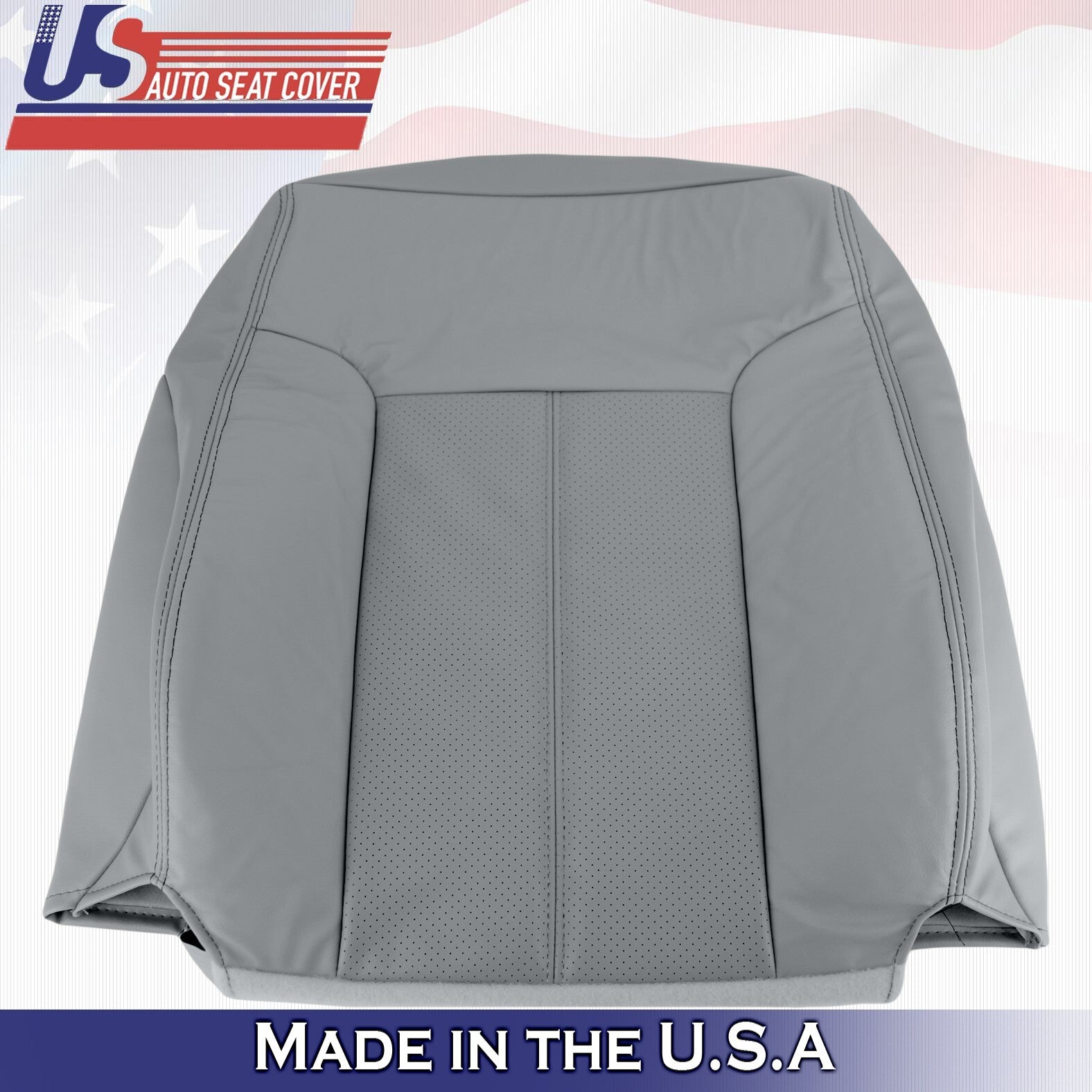2013 2014 For Ford F450 F550 Lariat Driver & Passenger Top Leather Covers Gray