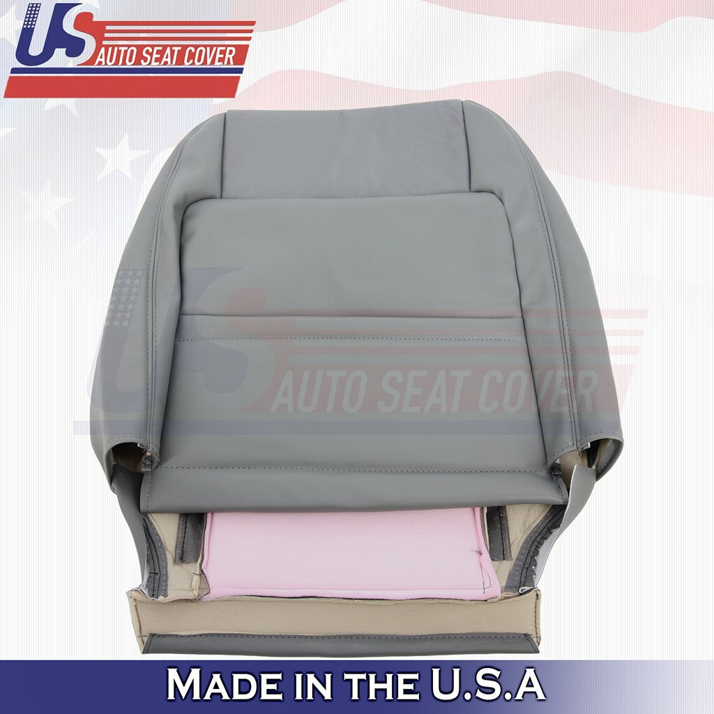 2002-2006 Fits Toyota Camry Passenger Bottom & Top Leather Seat Cover Gray