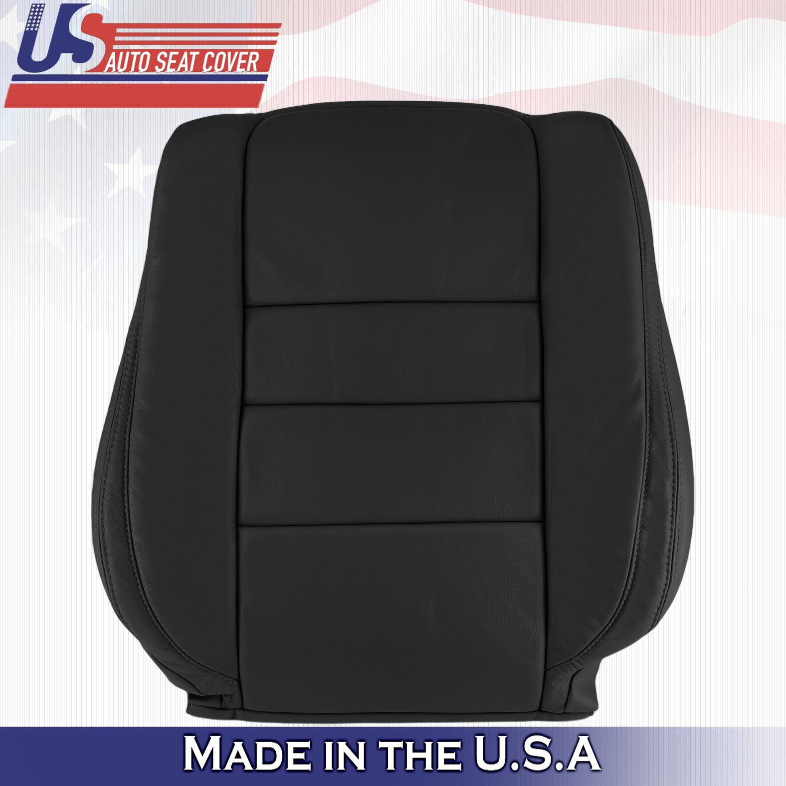 2011 2012 For Honda Accord Sedan Passenger Side Top Leather Seat Cover BLK