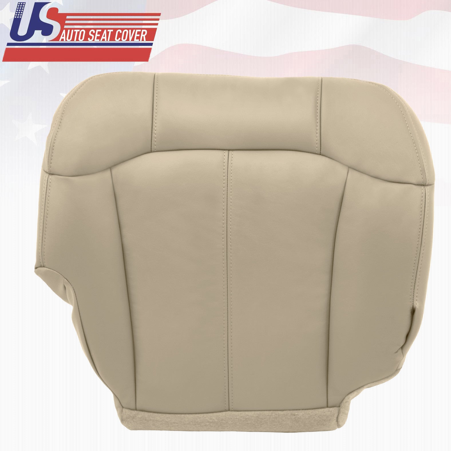 2000 2001 2002 GMC Yukon XL 1500 Driver & Passenger Bottom Vinyl Seat Cover Tan