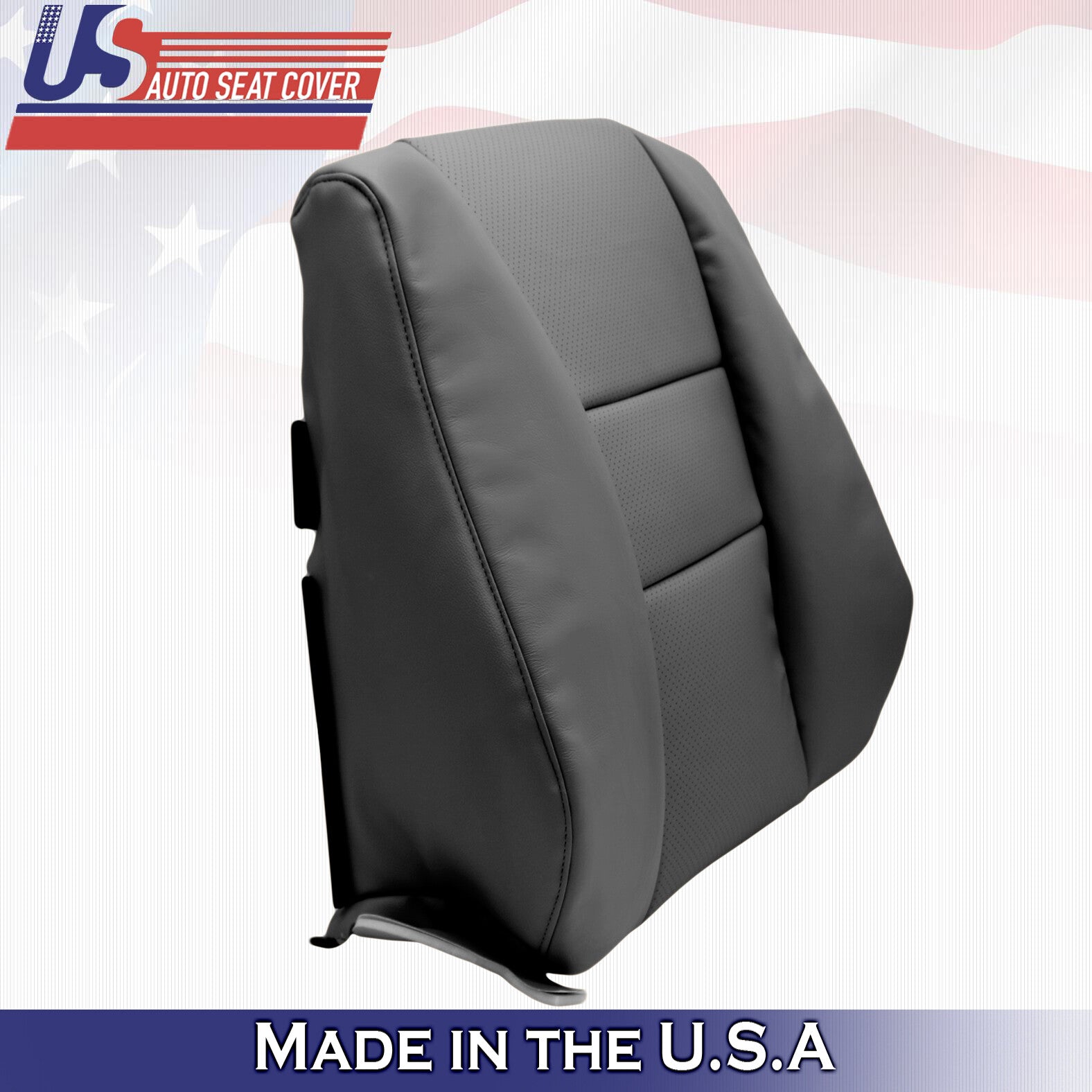 Fits 2005 2006 2007 2008 Acura RL Driver Top & Bottom Leather Seat Cover Black