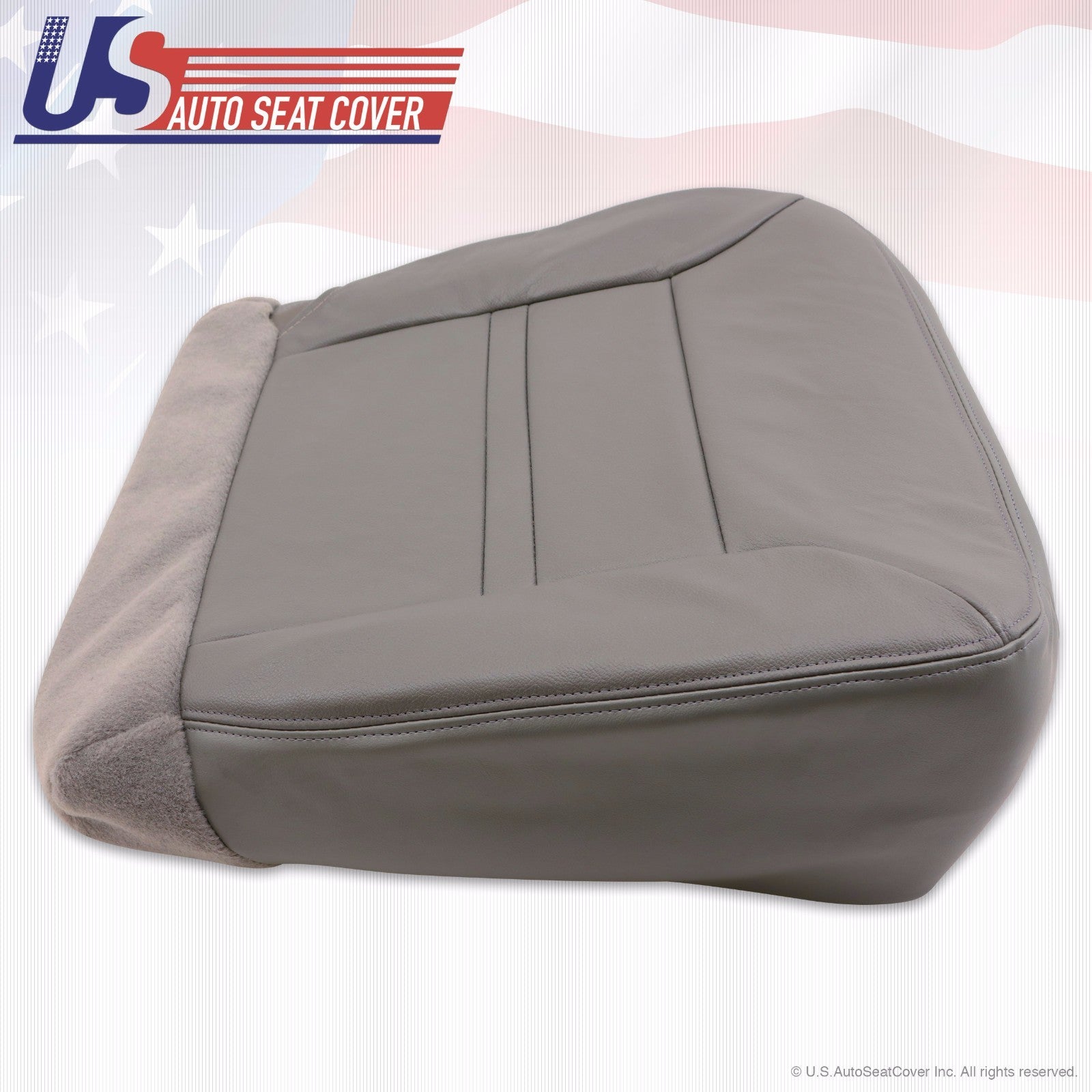 2001 Ford Excursion Limited Passenger Side Bottom Leather Seat Cover Gray