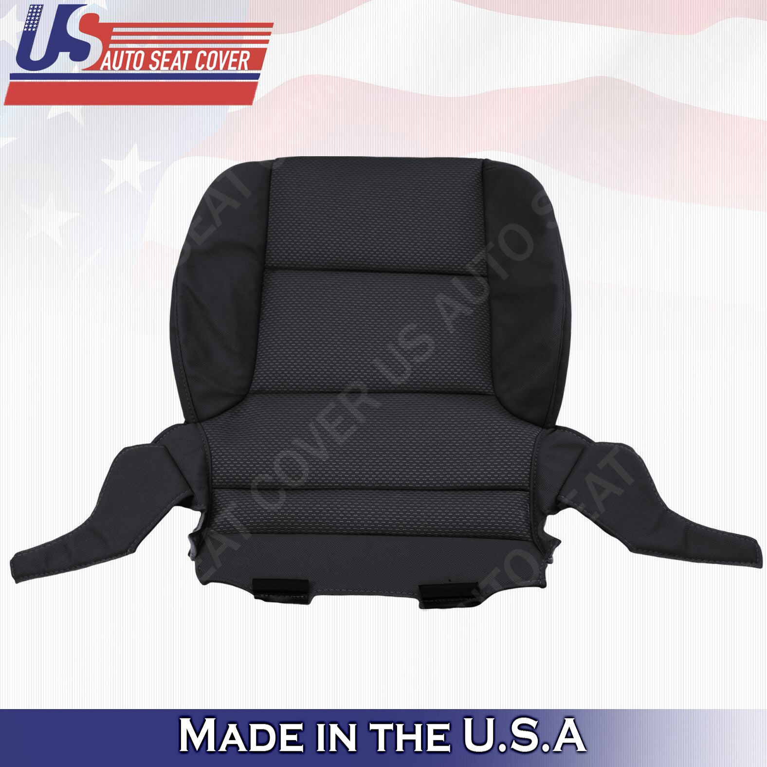 Passenger Bottom Cloth Seat Cover Ebony Black 2014 to 2018 Chevy Silverado 1500