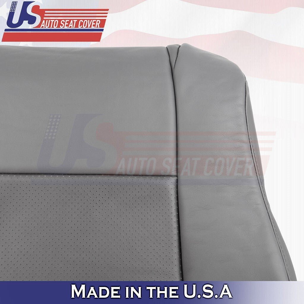 2005 to 2008 For Toyota Tacoma Passenger & Driver Top Leather Seat Covers Gray