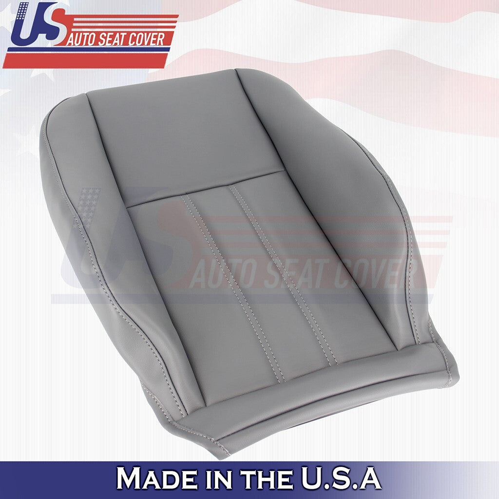 2008 to 2016 Fits Chrysler Town & Country Driver Top Leather Cover DARK Gray