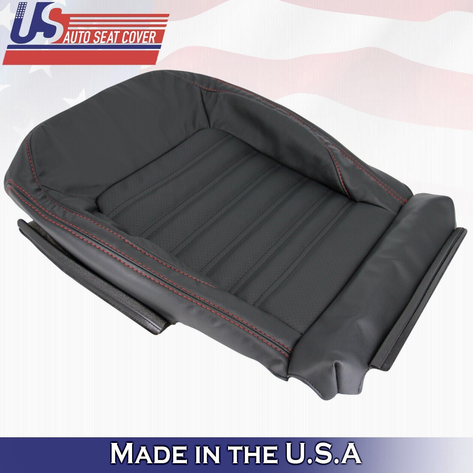 2011 to 2018 FITS VW Jetta GLI PASSENGER Bottom & Top Leather Seat Cover Black