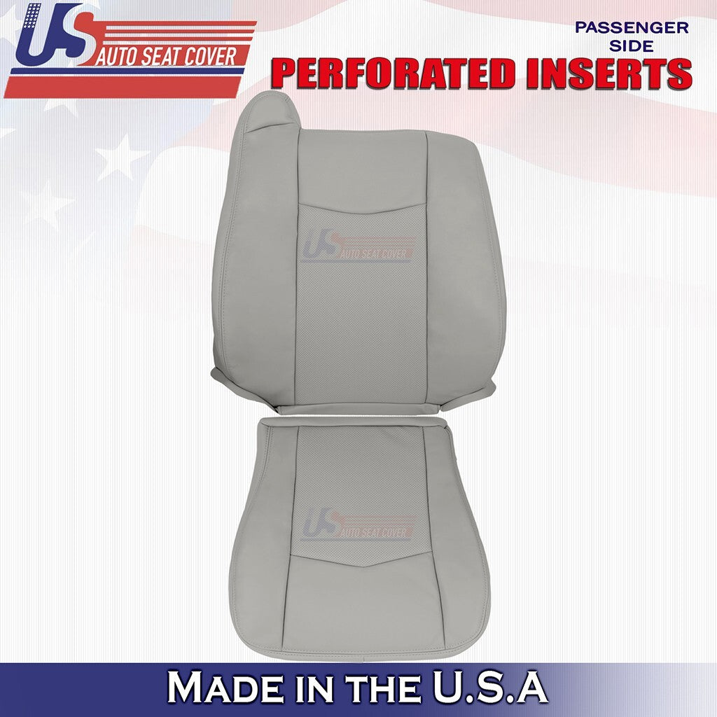 Fits 2004 to 2009 For Cadillac SRX Passenger Top Bottom Leather Cover Light Gray