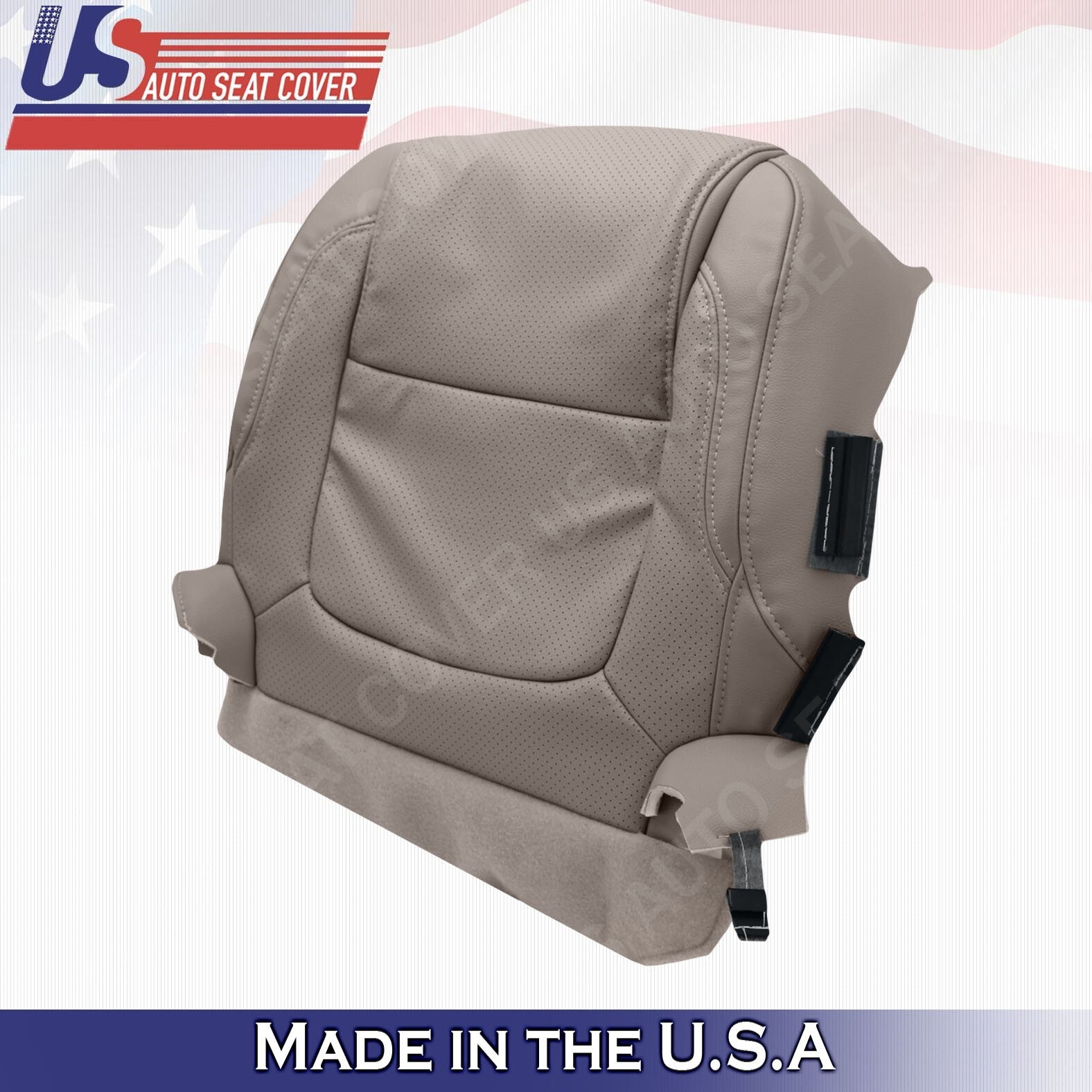 2011 to 2015 Fits Ford Explorer PASSENGER Top & Bottom Leather Cover Stone Gray