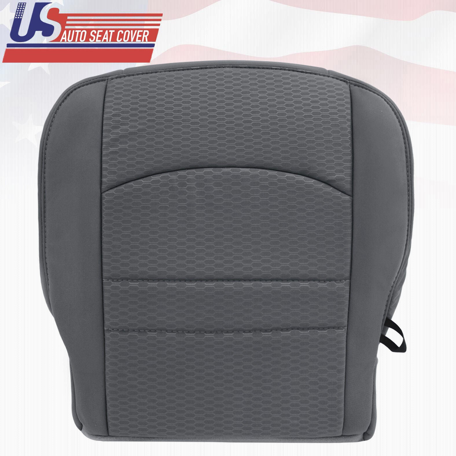 2013 to 2018 For Dodge Ram 1500 SLT Driver Top & Bottom Cloth Seat Covers Gray