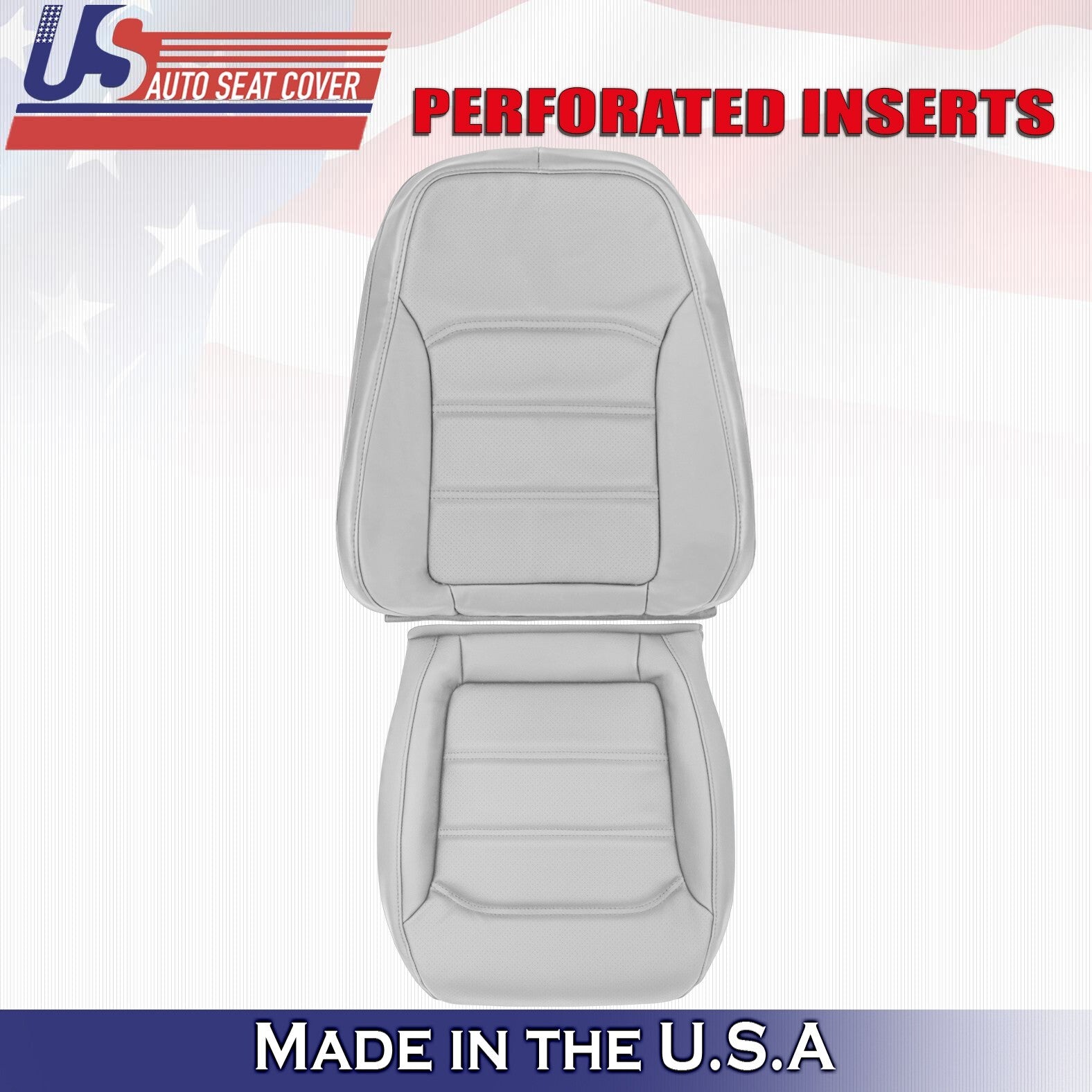 2012 to 2020 Fits Volkswagen Passat Driver Bottom & Top Leather Seat Cover Gray