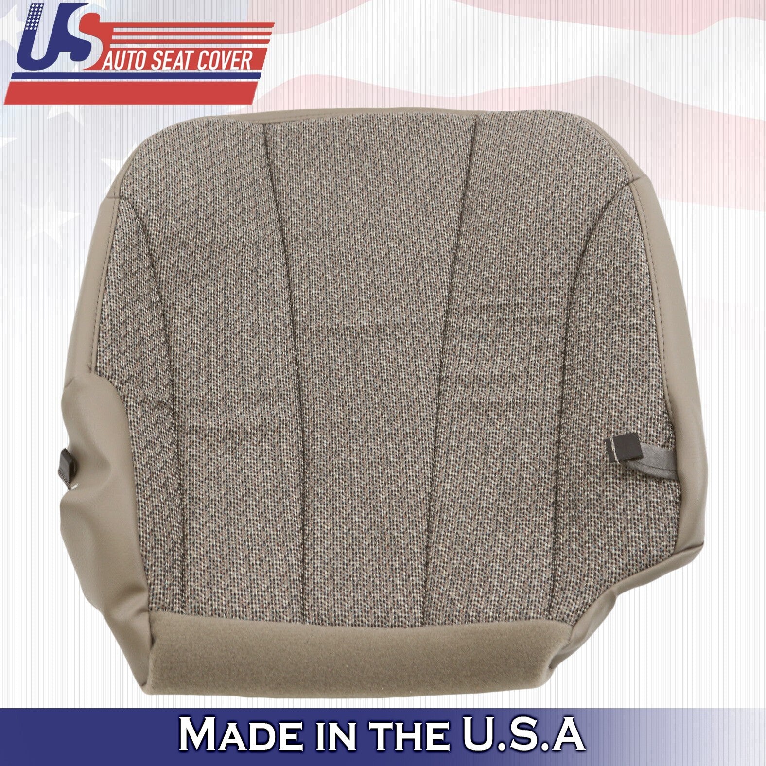 1999-2002 For Chevy Silverado WT Cloth Passenger Top & Bottom Seat Covers Tan