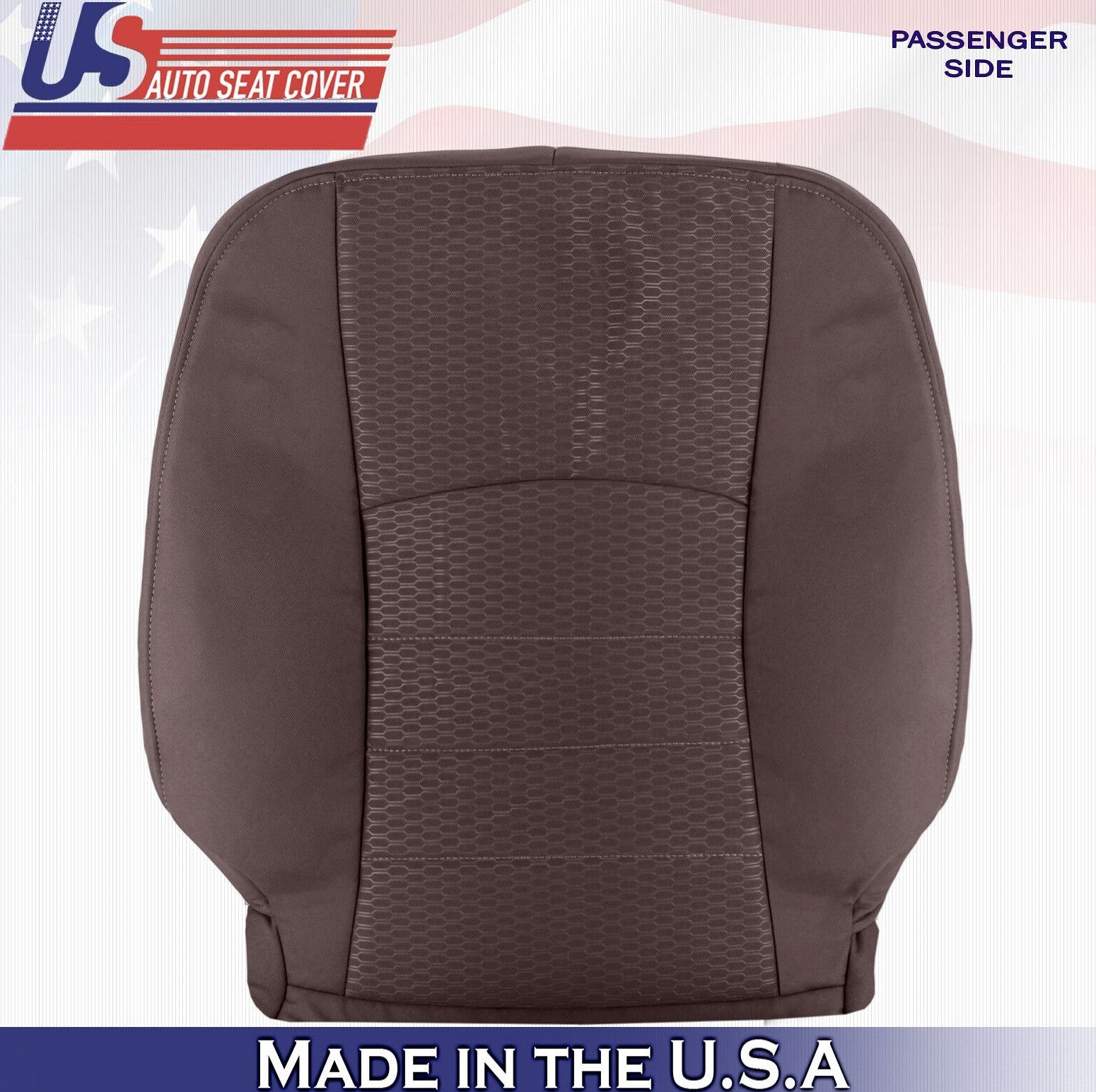 2017 2018 For Dodge Ram 1500 2500 3500 SLT Passenger Top Cloth Seat Cover Brown