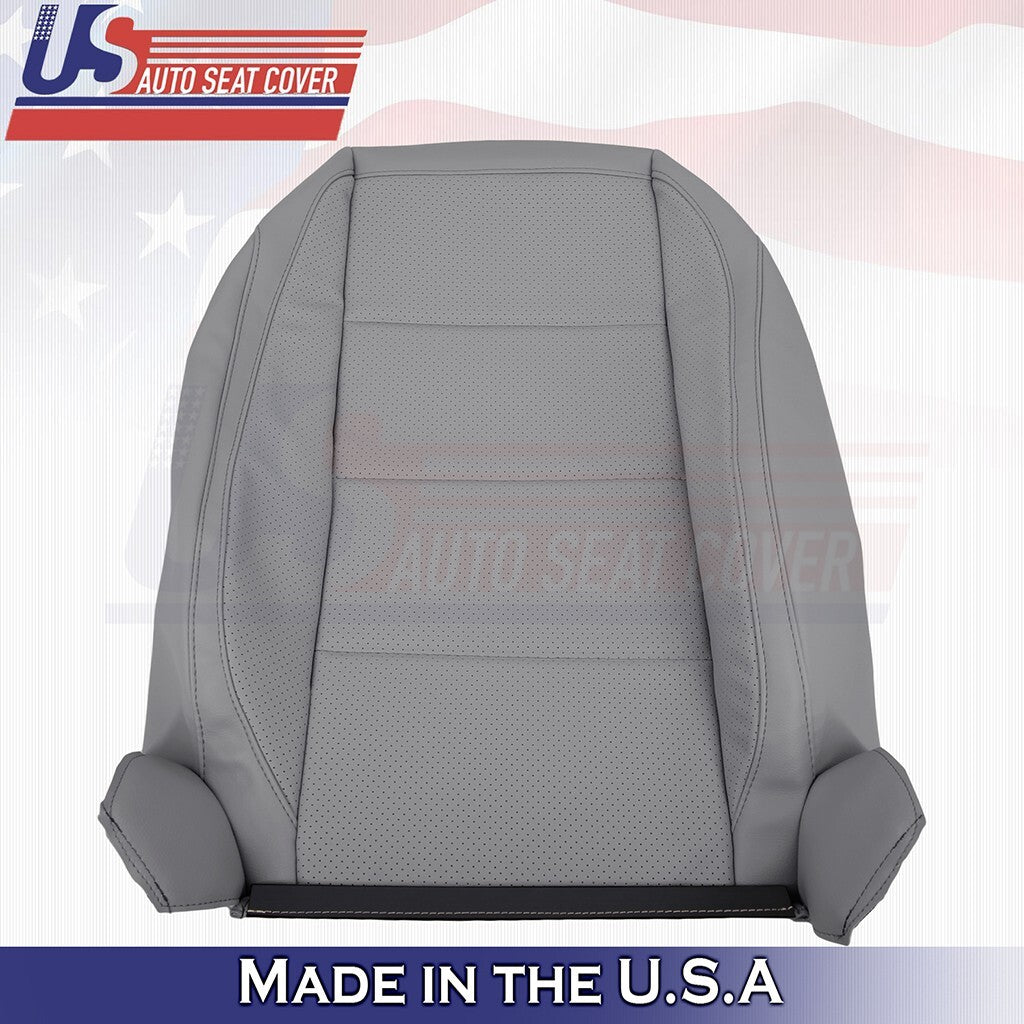 2006-2010 Fits Volkswagen Jetta Driver Top &Bottom Perforated Leather Cover Gray