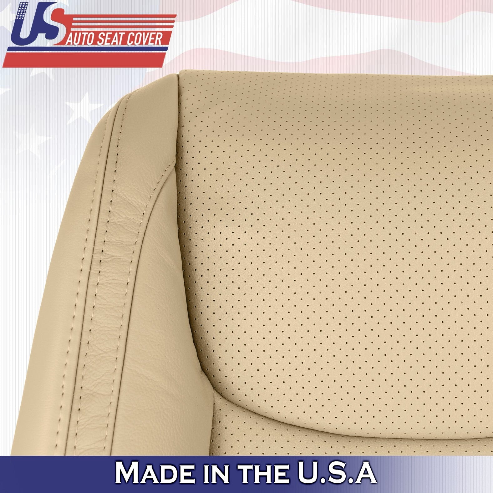 2000 to 2002 For Toyota Highlander Passenger Top & Bottom Leather Covers Tan
