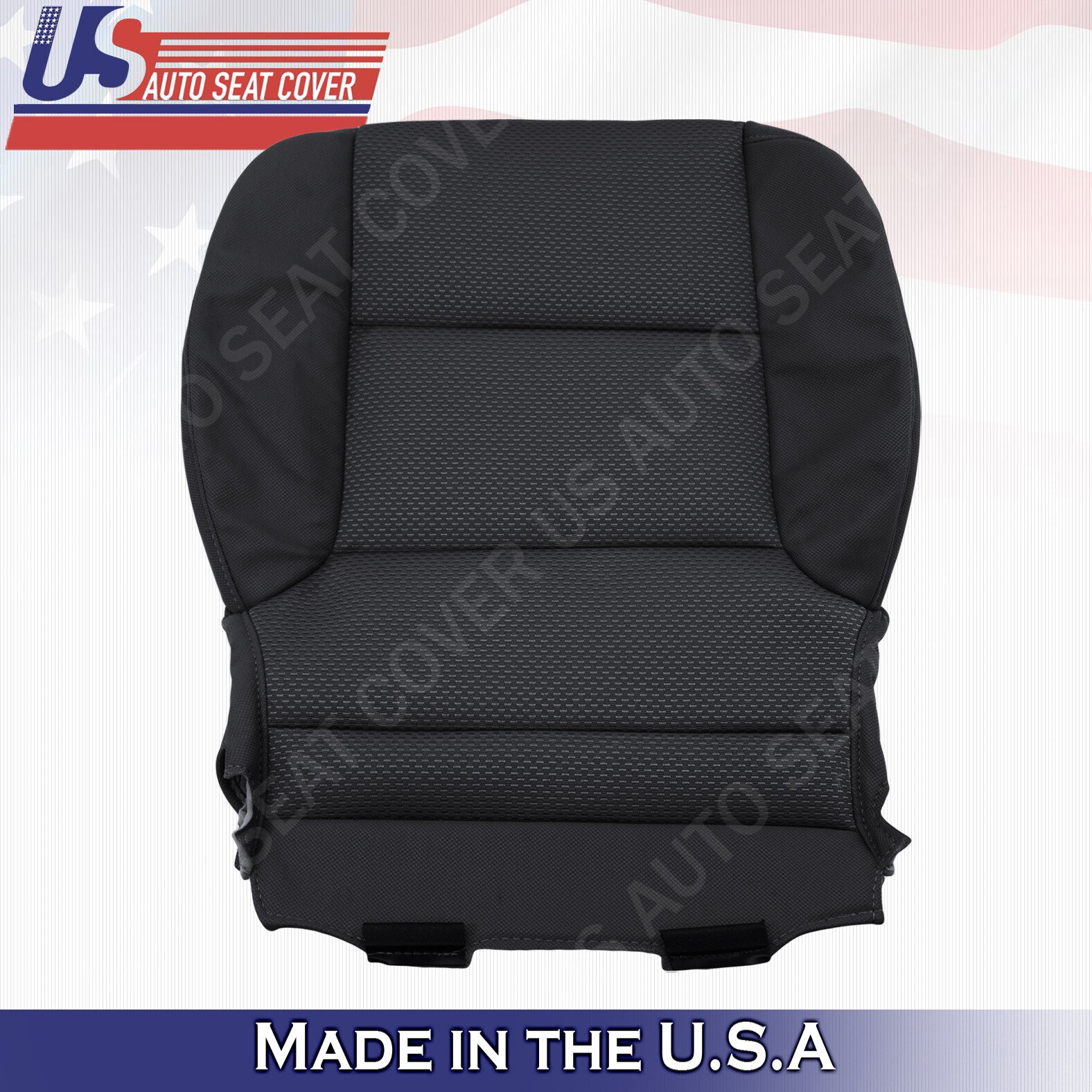 Passenger Bottom Cloth Seat Cover Ebony Black 2014 to 2018 Chevy Silverado 1500