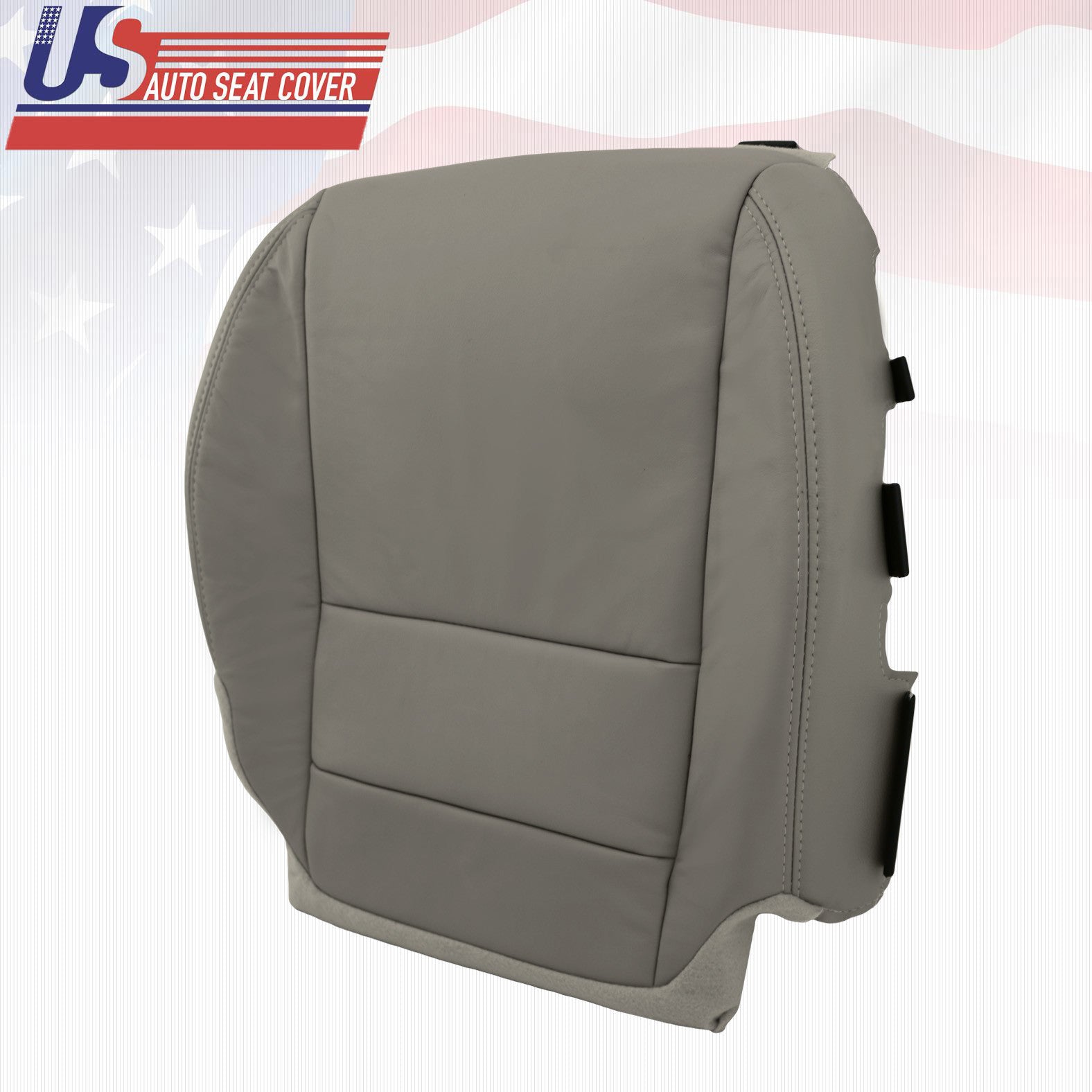 Fits 2009-2010 Acura MDX Driver Lower REAL Leather Seat Cover in shade GRAY