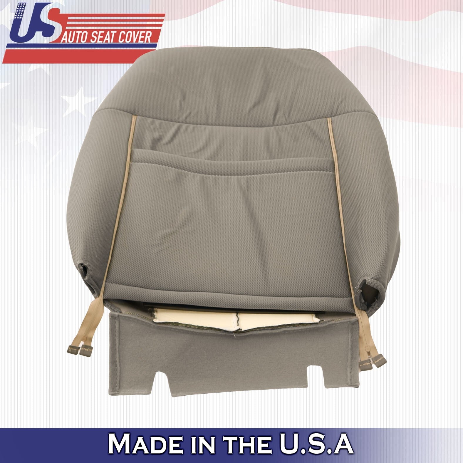 2011 2012 2013 2014 FITS Ford F150 Driver Bottom & Top Cloth Cover Abode Tan