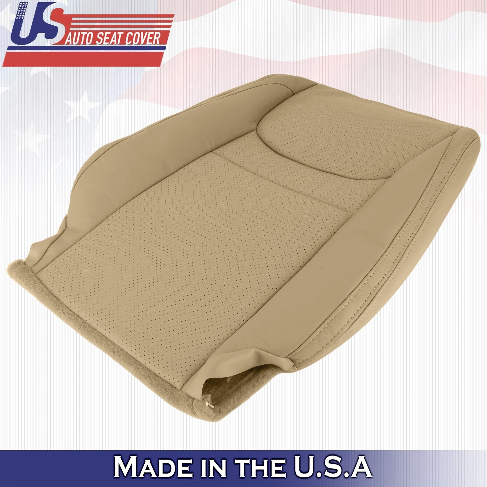 2002 For Toyota Highlander Passenger Top & Bottom Leather Seat Covers Tan
